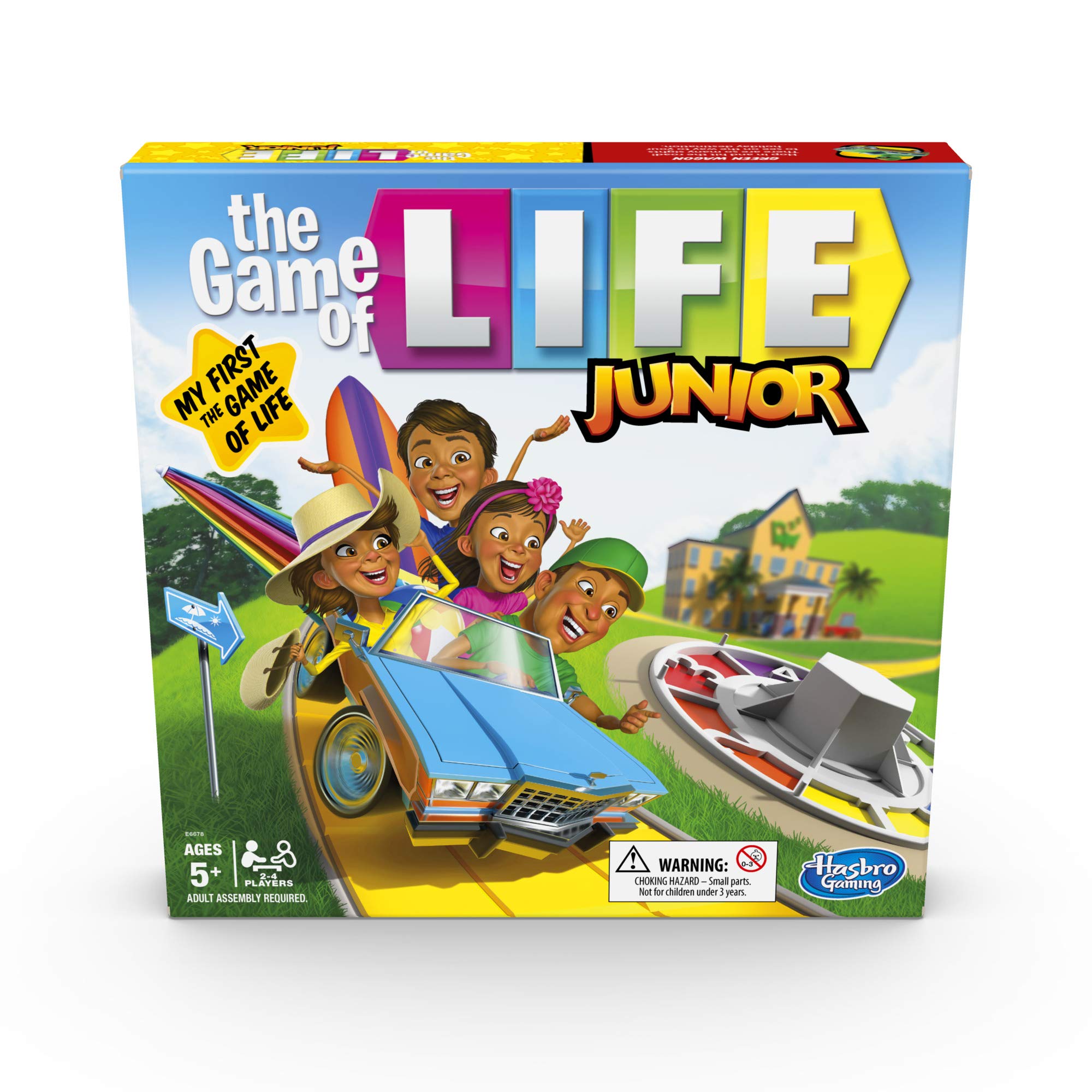 Hasbro Gaming The Game of Life Junior Board Game for Kids, Ages 5 and Up, 2-4 Players