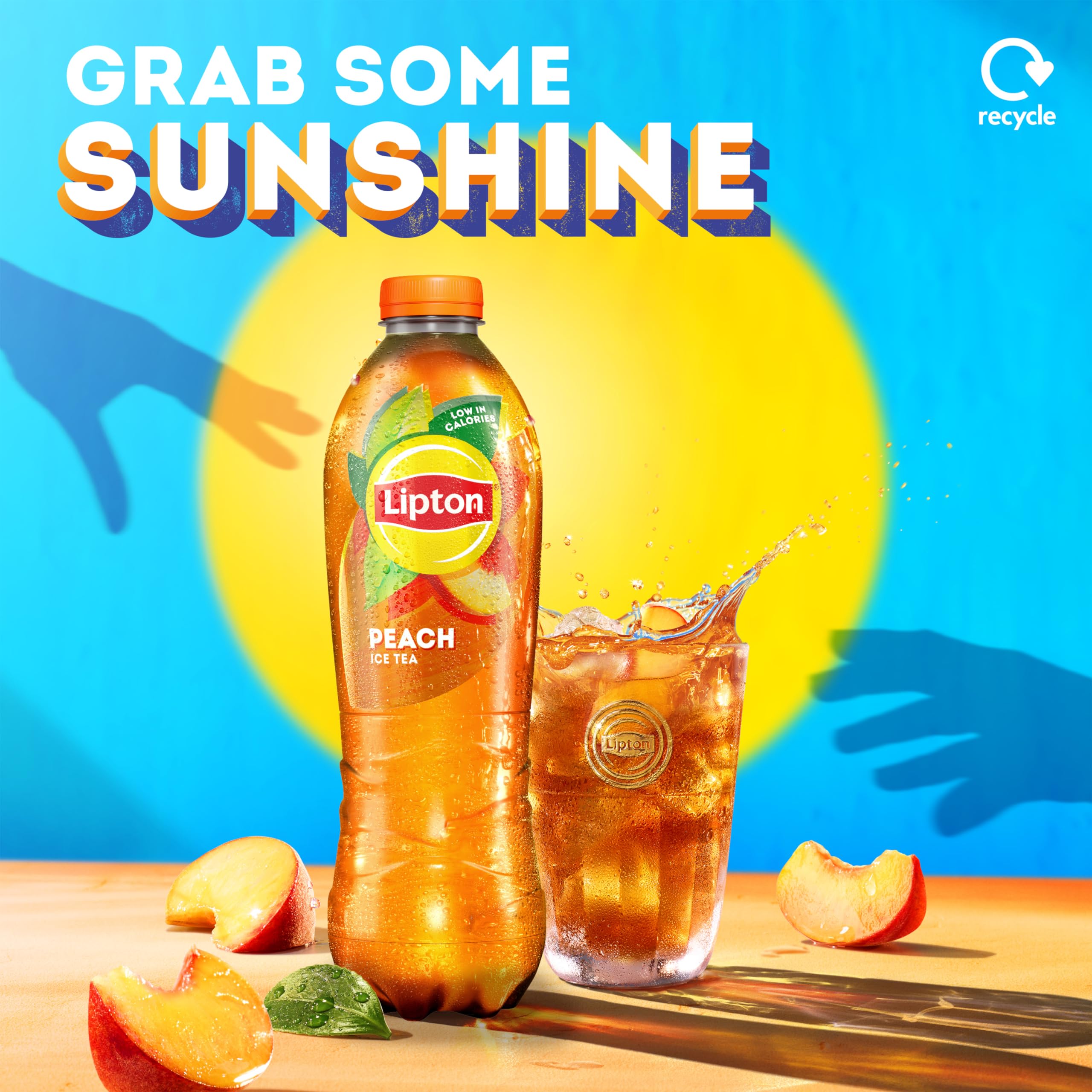 Lipton Peach Bottled Ice Tea - Low Calorie | 1.25L | 100% Black Tea