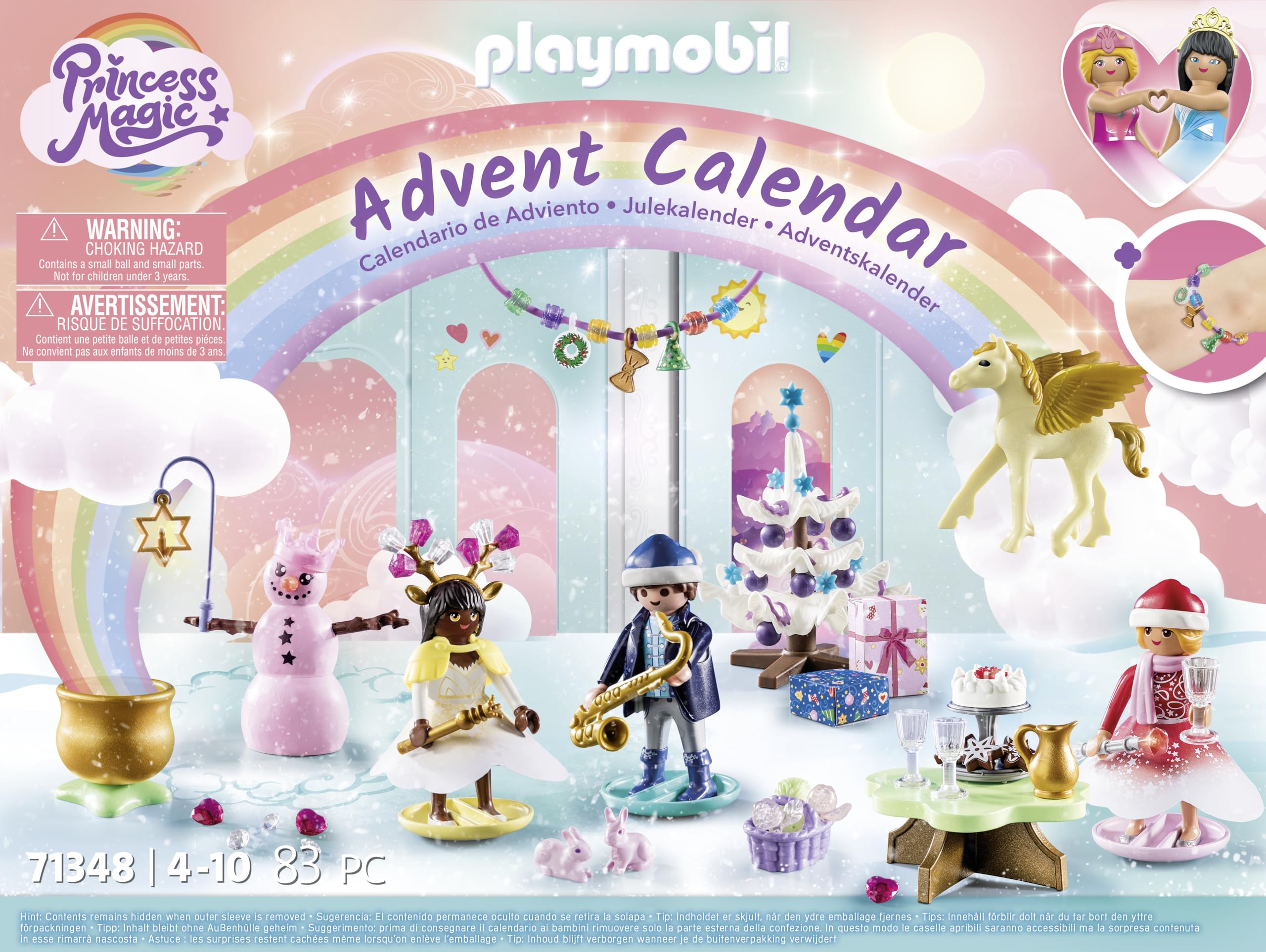 PLAYMOBIL 71348 Advent Calendar: Christmas under the Rainbow - 83-Piece Playset for Ages 4+ 8