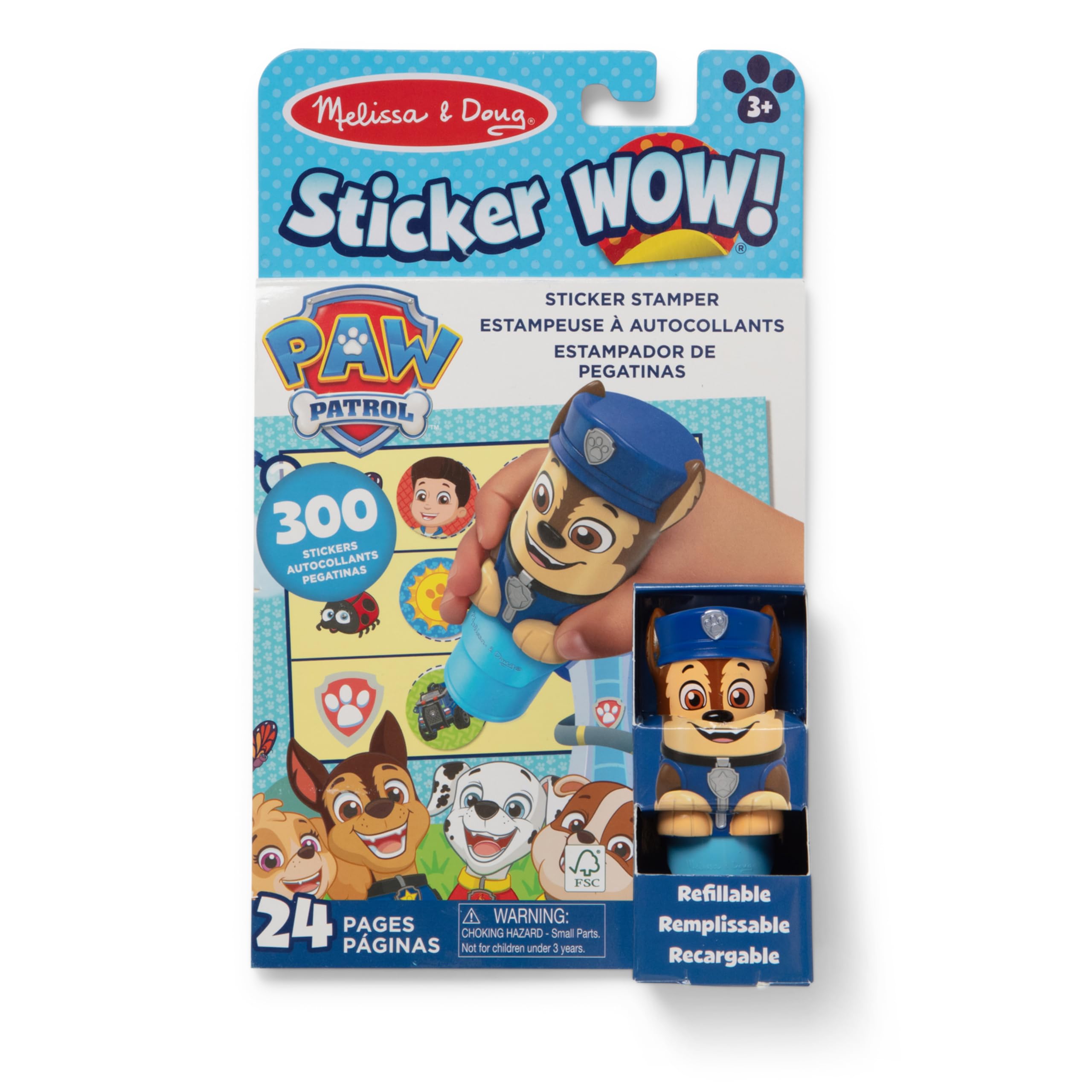 Melissa & Doug Activity Pad & Sticker Stamp Set - Chase | Ages 3-98 1