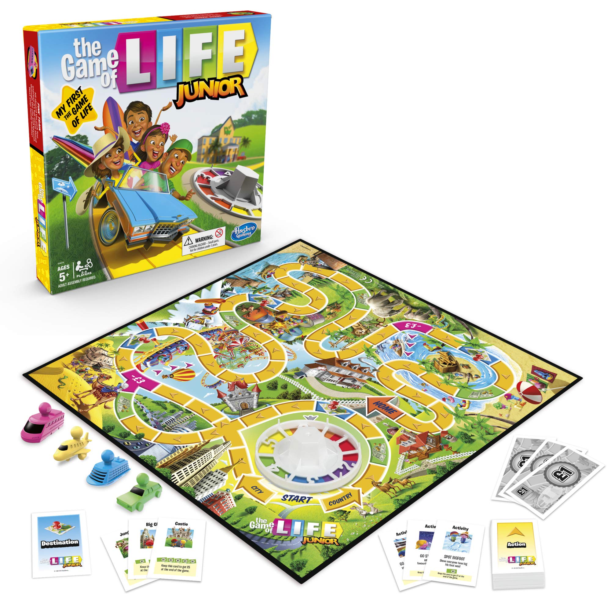 Hasbro Gaming The Game of Life Junior Board Game for Kids From Age 5, Game for 2 to 4 Players 6