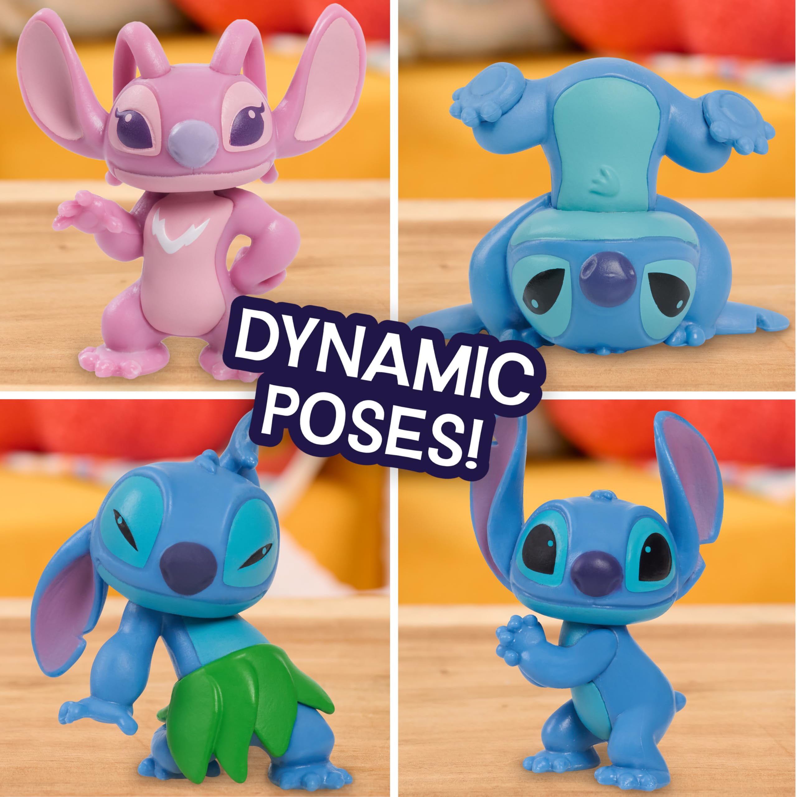Just Play Disney Stitch Collectible Figure Set with Accessories, 11-Pieces, 5 cm Figurines, Ages 3+ 4