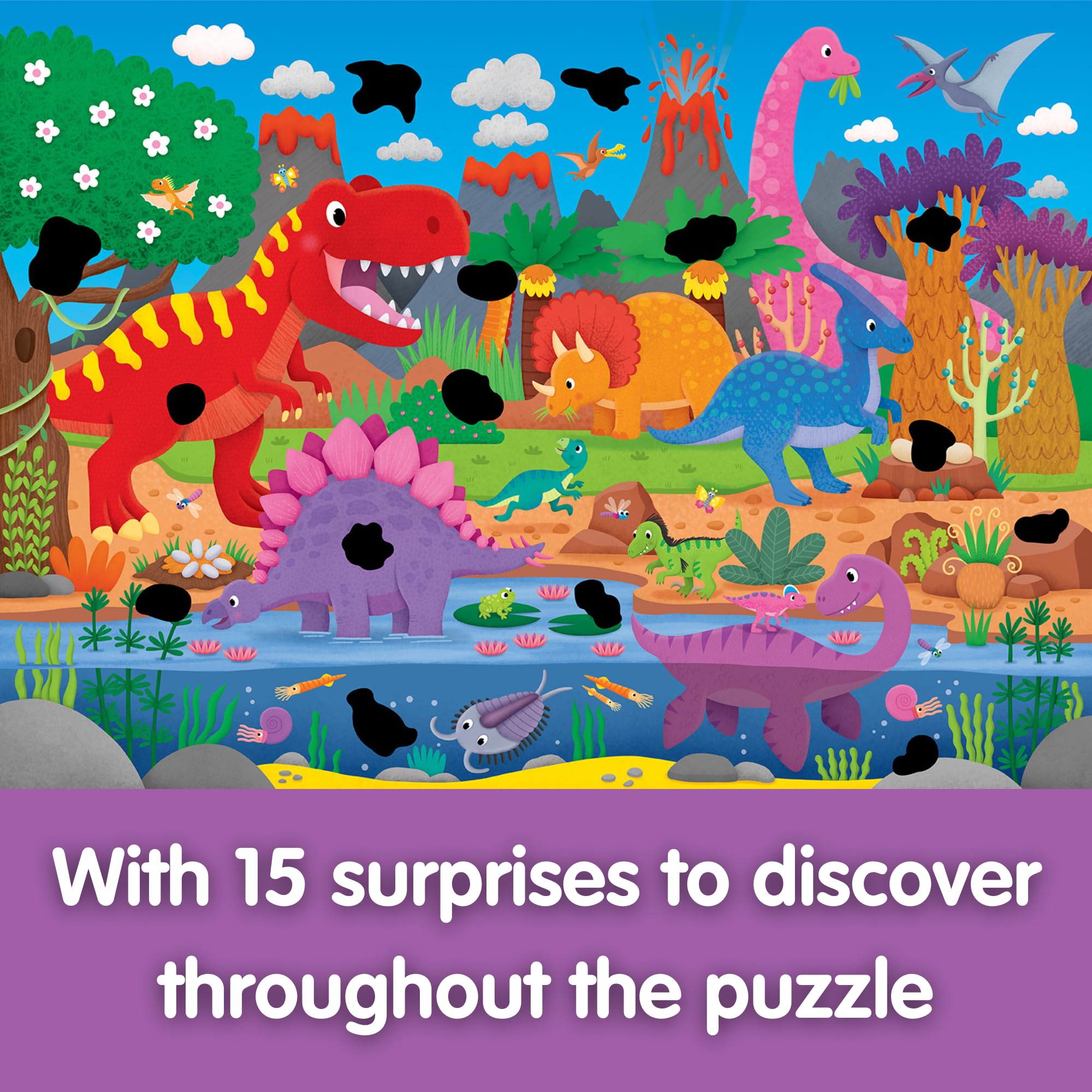 Galt Magic Puzzle Dinosaurs - 50 Piece Rub & Reveal Jigsaw Puzzle for Kids Ages 4-8 4