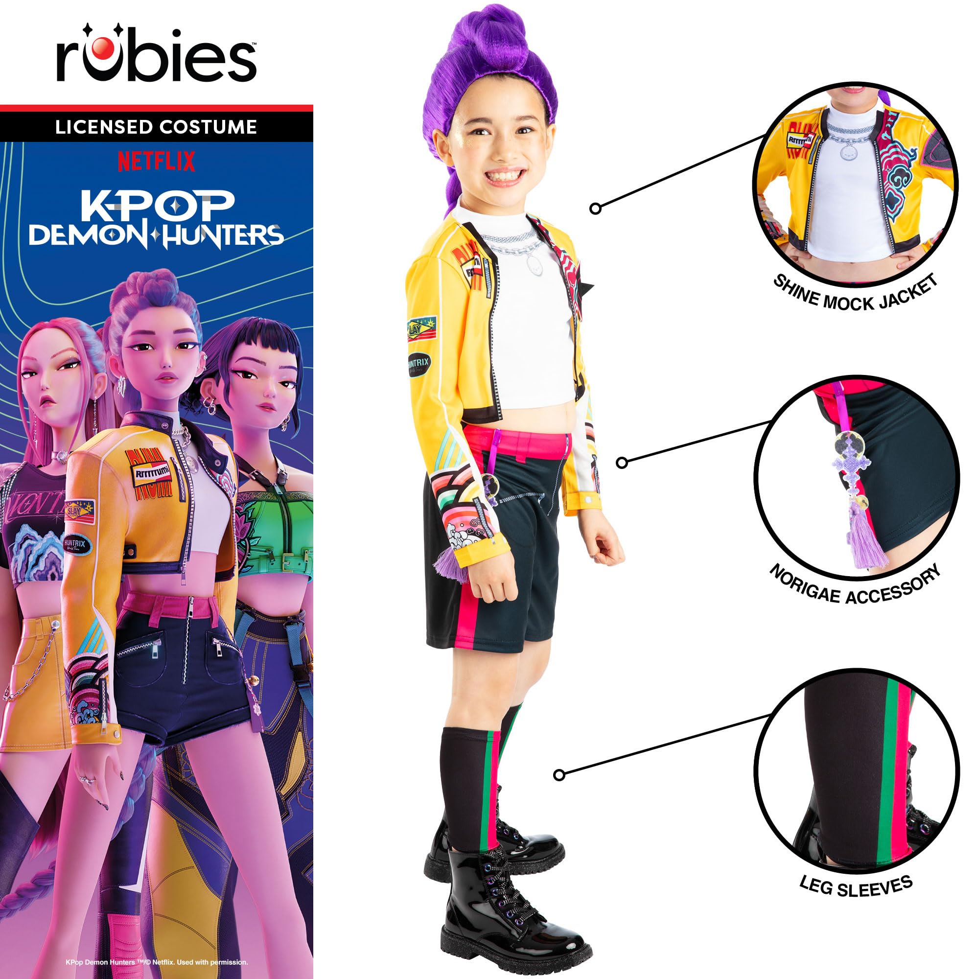 Rubies Official K-Pop Demon Hunters Rumi Child Costume - Size 7-8 Years 3