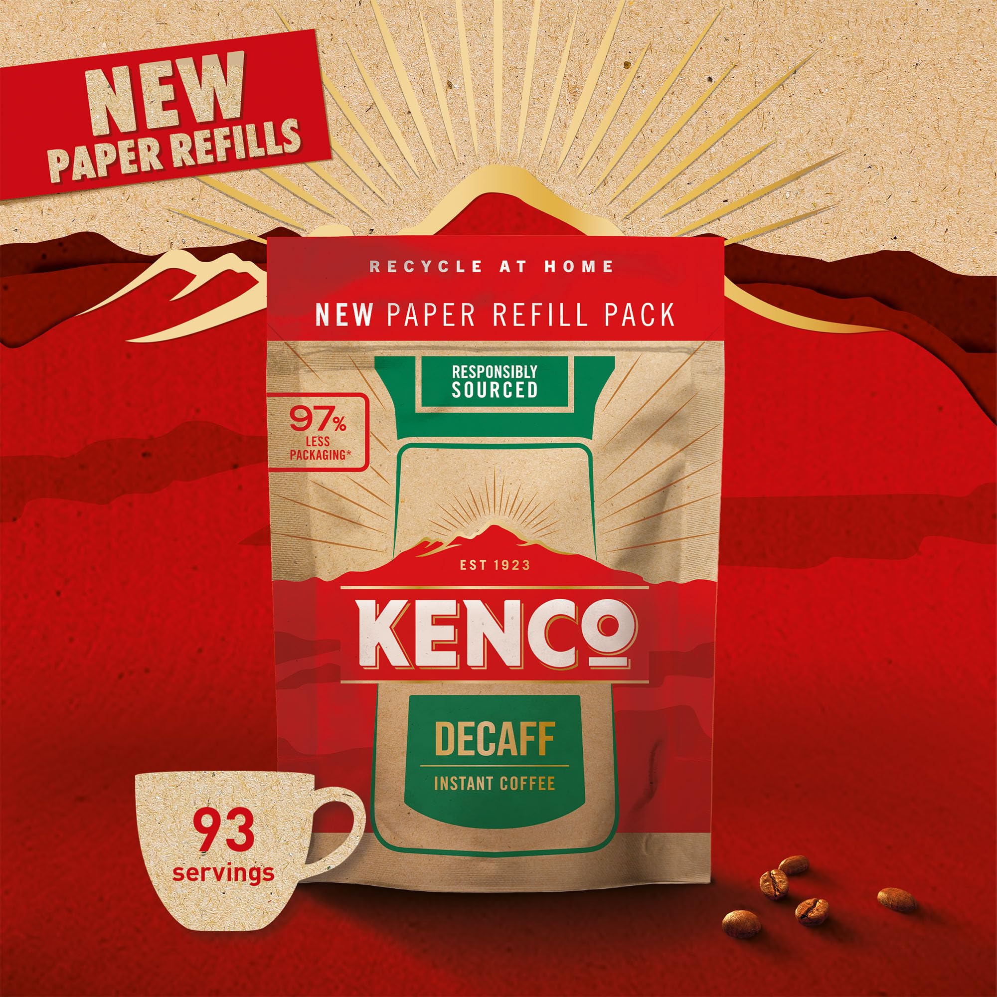 Kenco Decaff Instant Coffee Refill 150G x 5 (750g Total) 3
