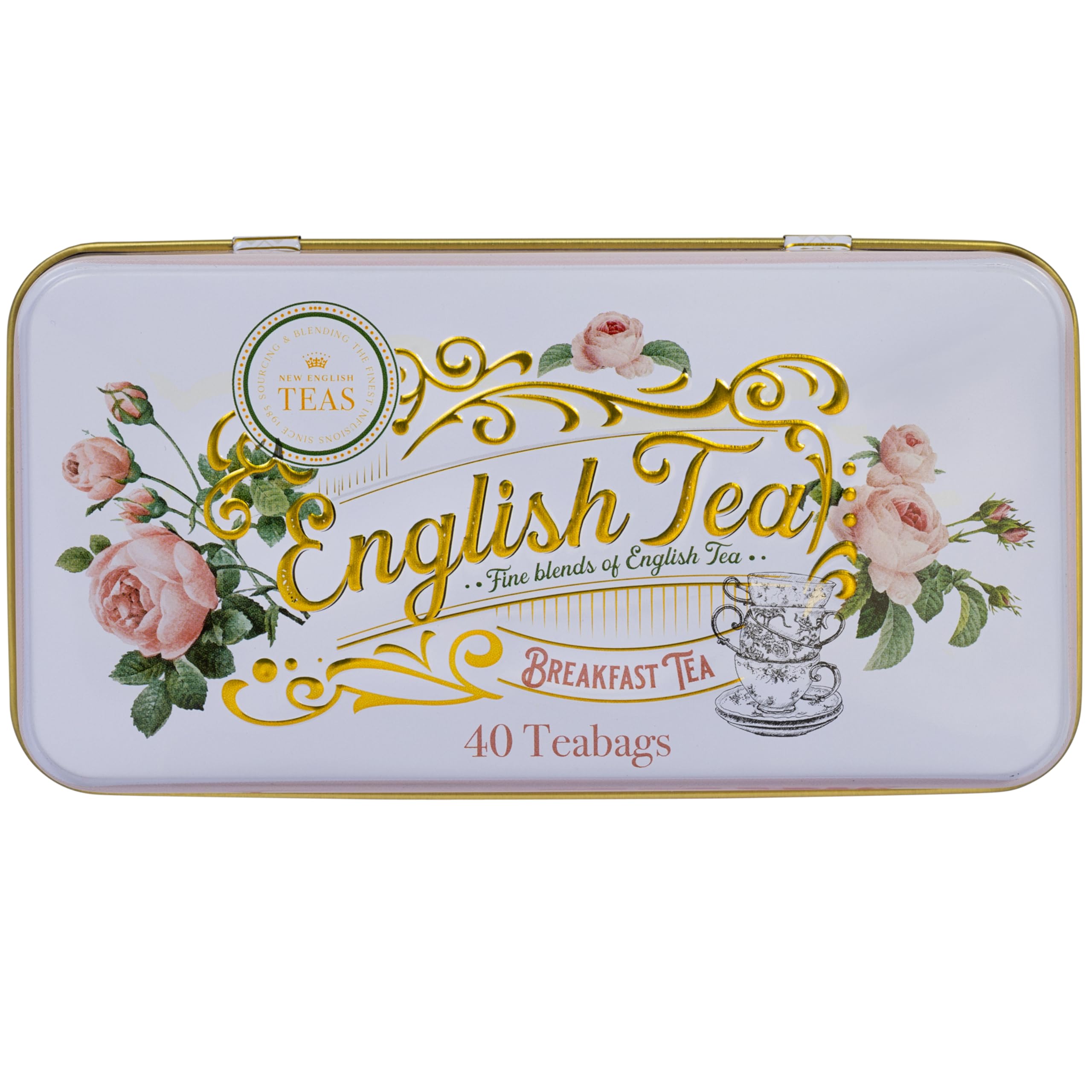 New English Teas - English Rose Tea Tin with 40 English Breakfast Teabags 4