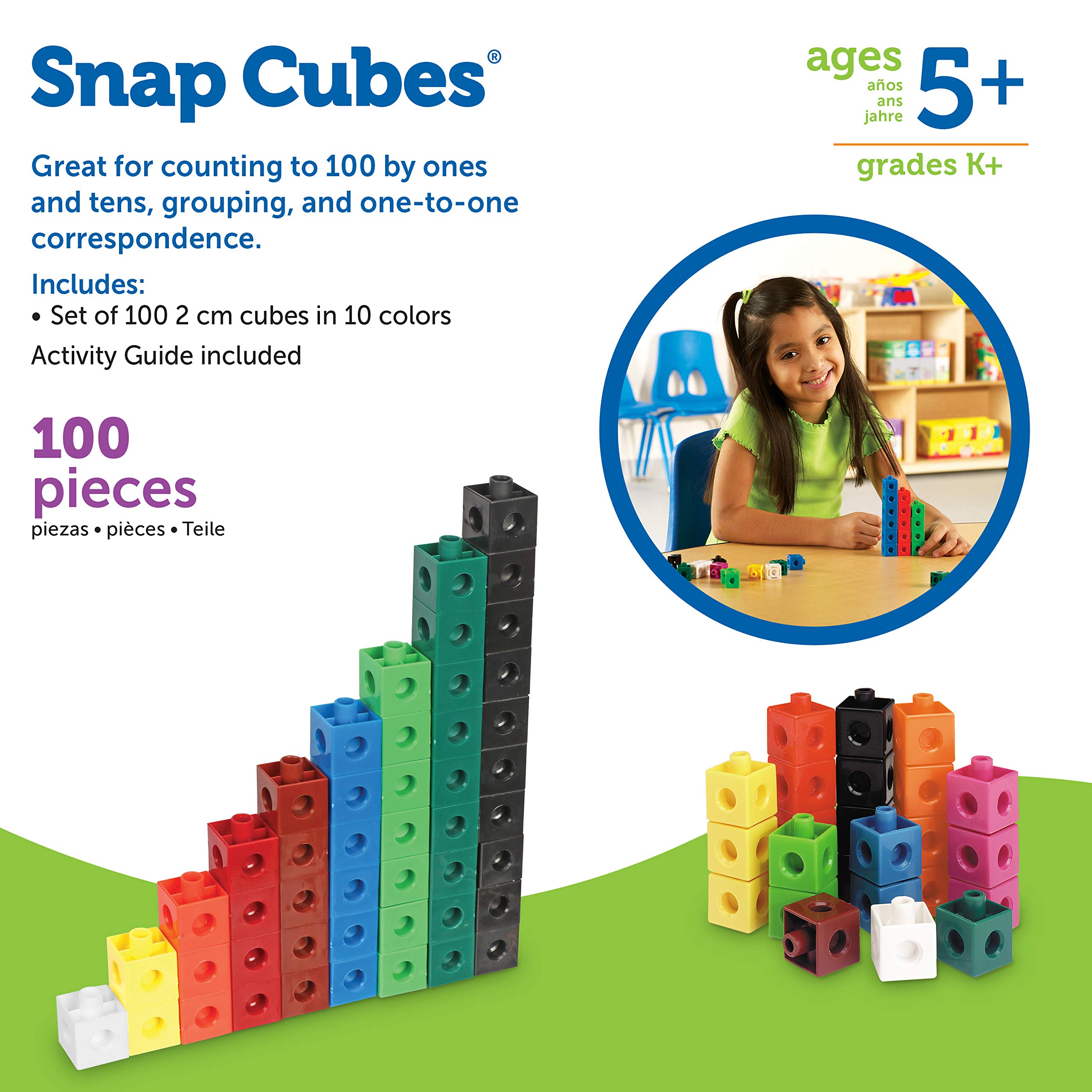 Learning Resources Snap Cubes - Connecting Math Cubes for Ages 5-9 6