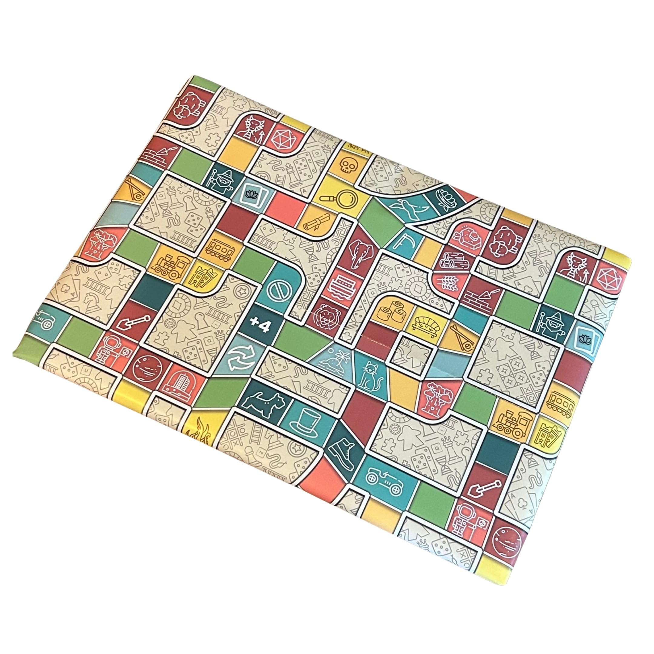 Loke Battle Mats Spot the Game Gift Wrap – Board Game-Themed Wrapping Paper (27" x 19")