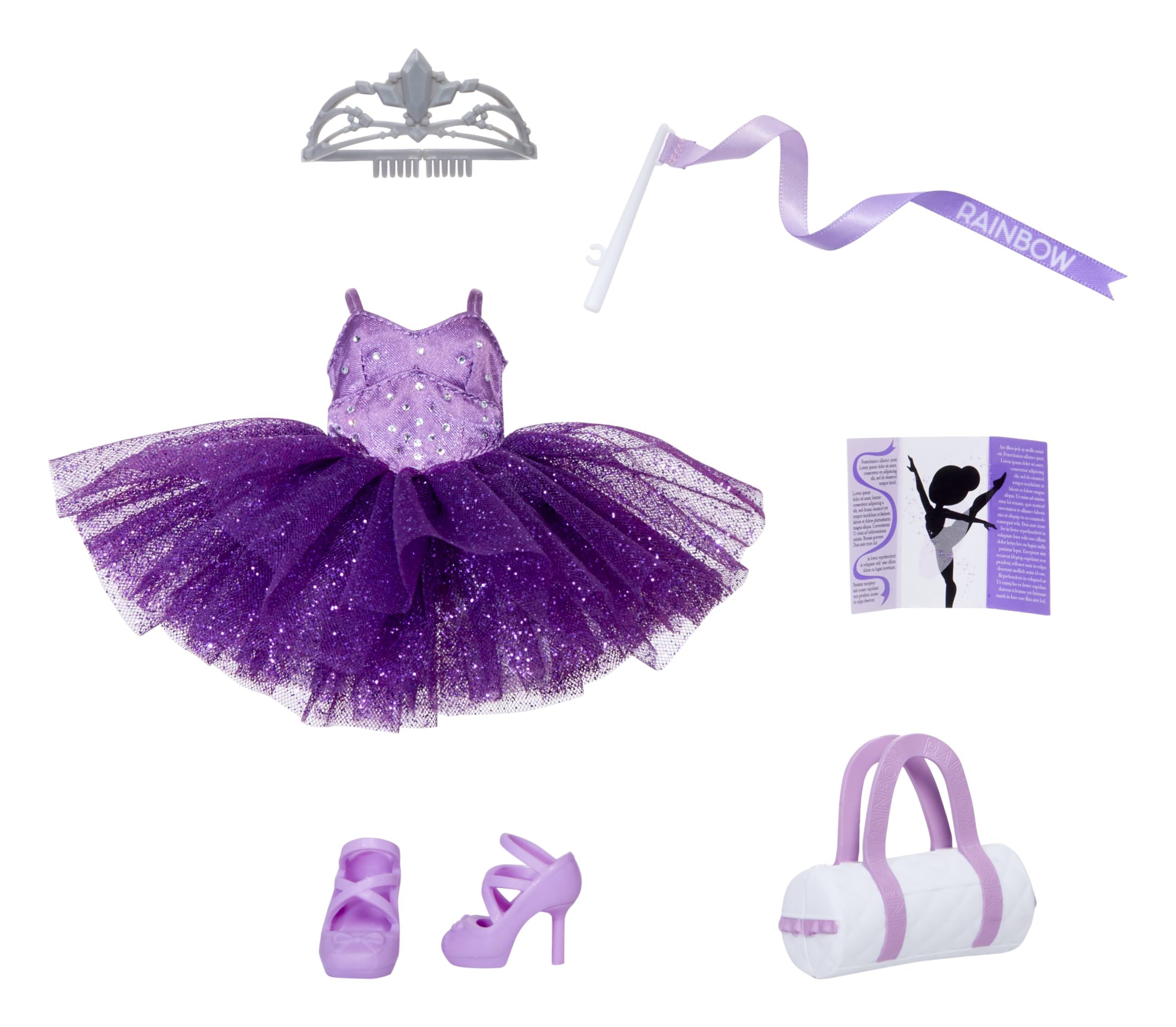 Rainbow High Ballet Recital Fashion Pack - Doll Outfit with Shoes & Accessories for 11" Dolls - Ages 4-10 1