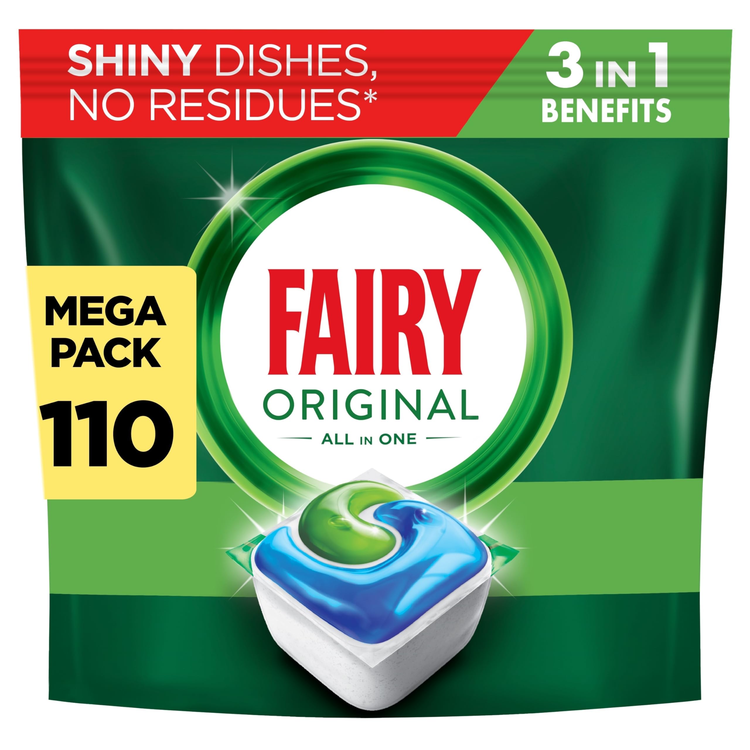 Fairy - Original All in One Auto Dishwashing Tablet, 110CT