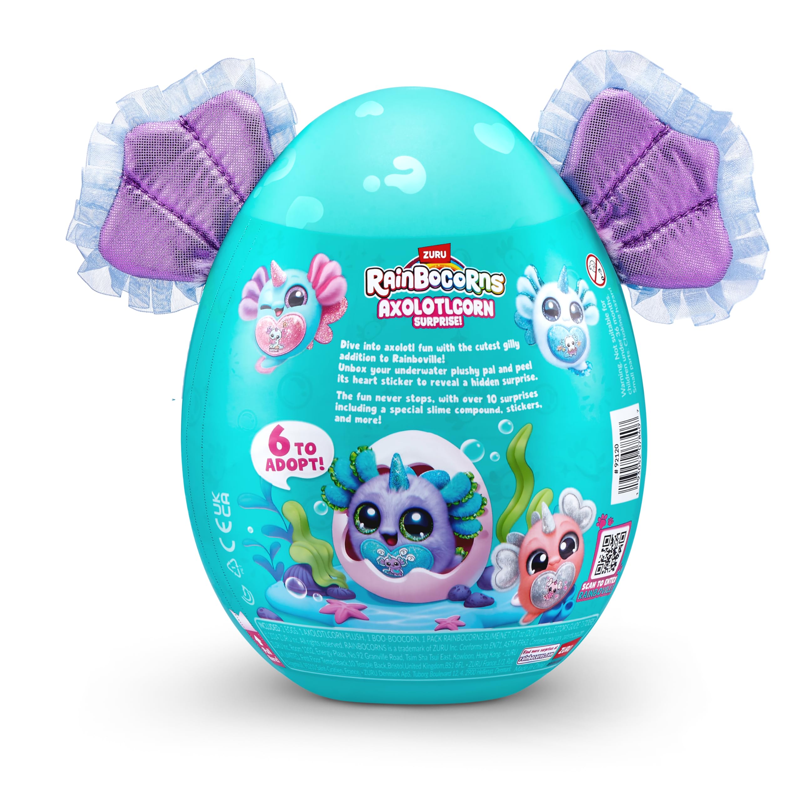 Rainbocorns Axolotlcorn Surprise by ZURU - Collectible Plush Toy with 10 Surprises, Ages 3+ 4