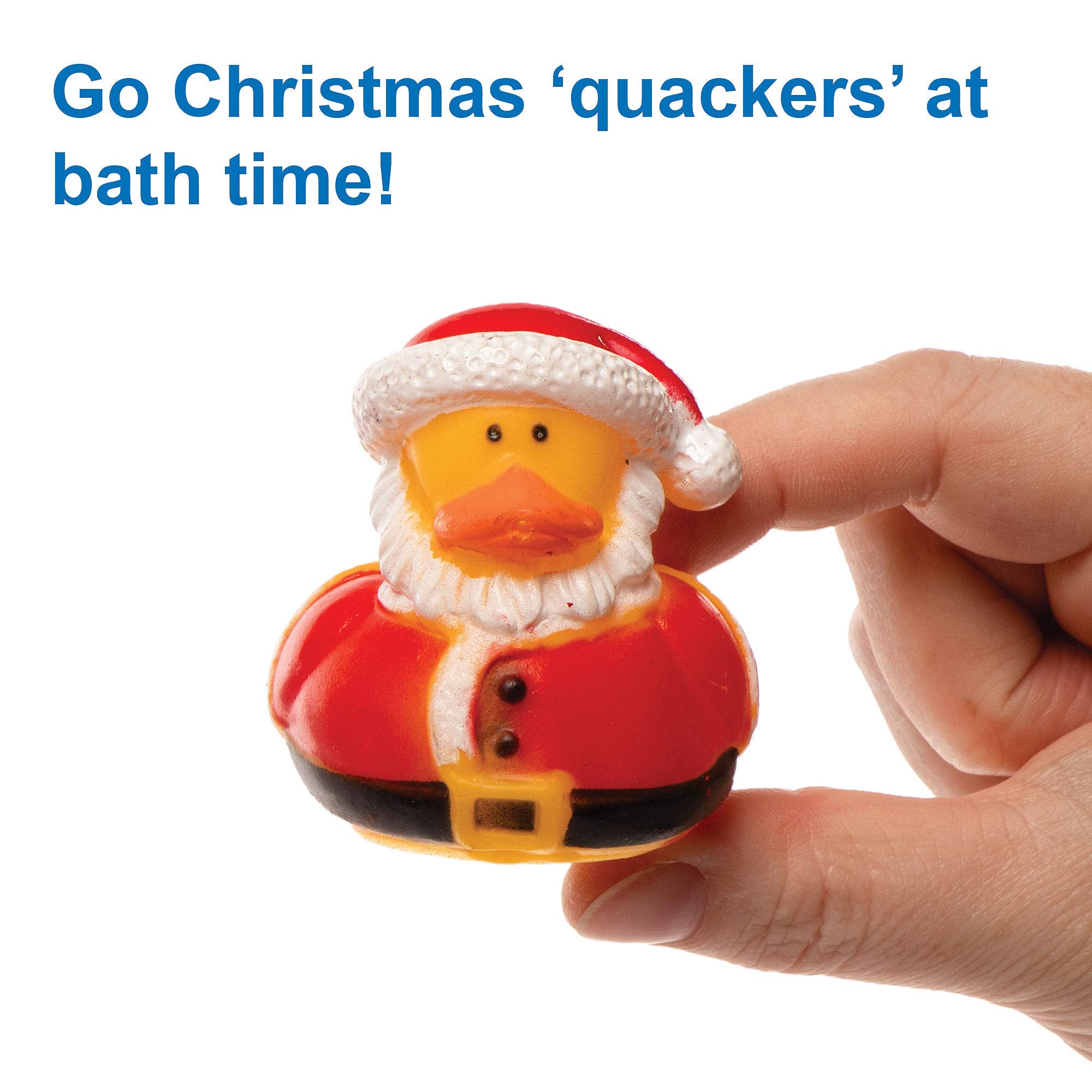 Baker Ross Funky Christmas Ducks - Pack of 4 | Bath Toy | Assorted Designs 6