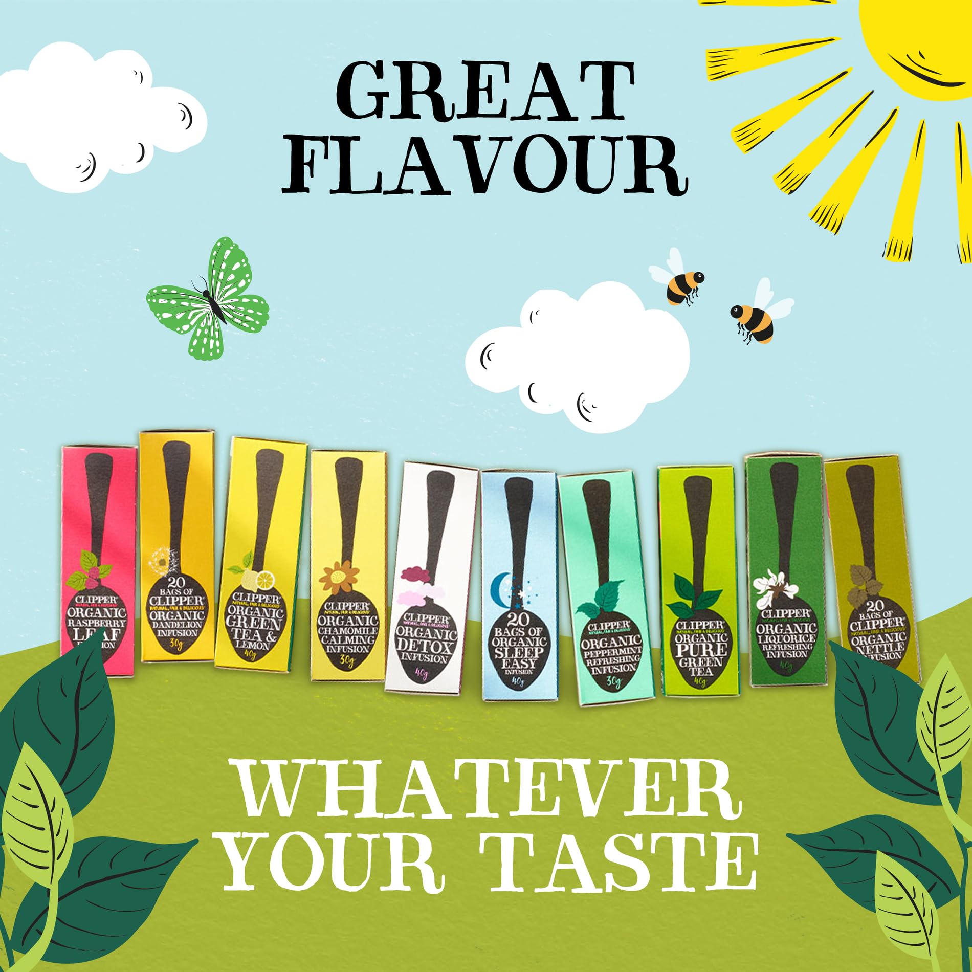 Clipper Bio-Grünteebeutel – Schachtel mit 40 Fairtrade- und biologisch abbaubaren Teebeuteln 14