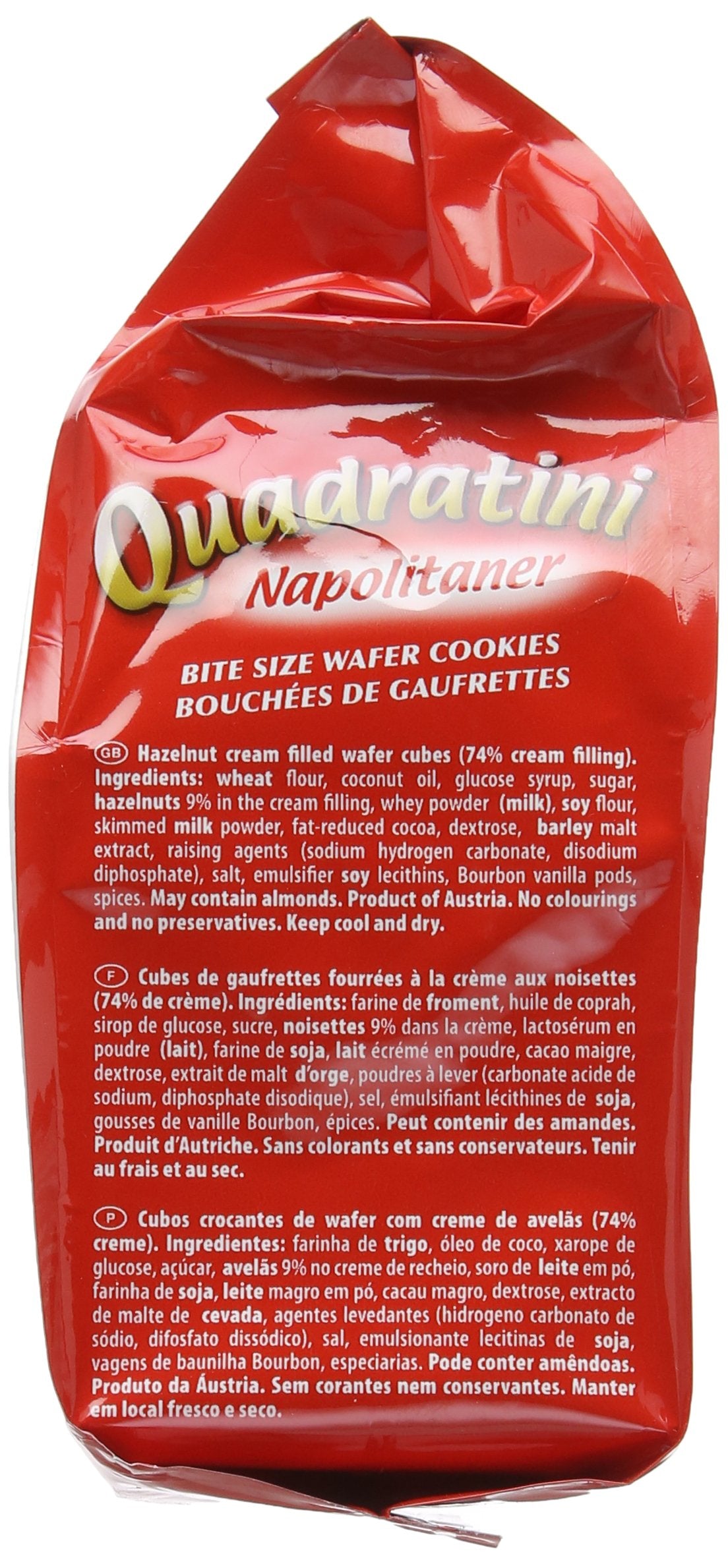 Loacker Quadratini Mini-Waffelkekse, Napolitaner Haselnuss, 125g 3