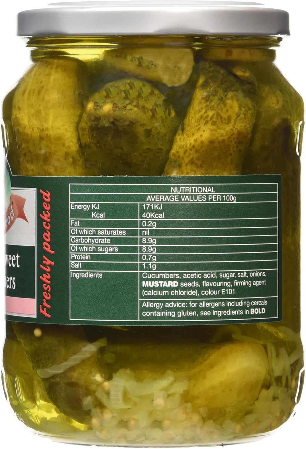 Elswood Whole Sweet Cucumbers 670g Jar 5