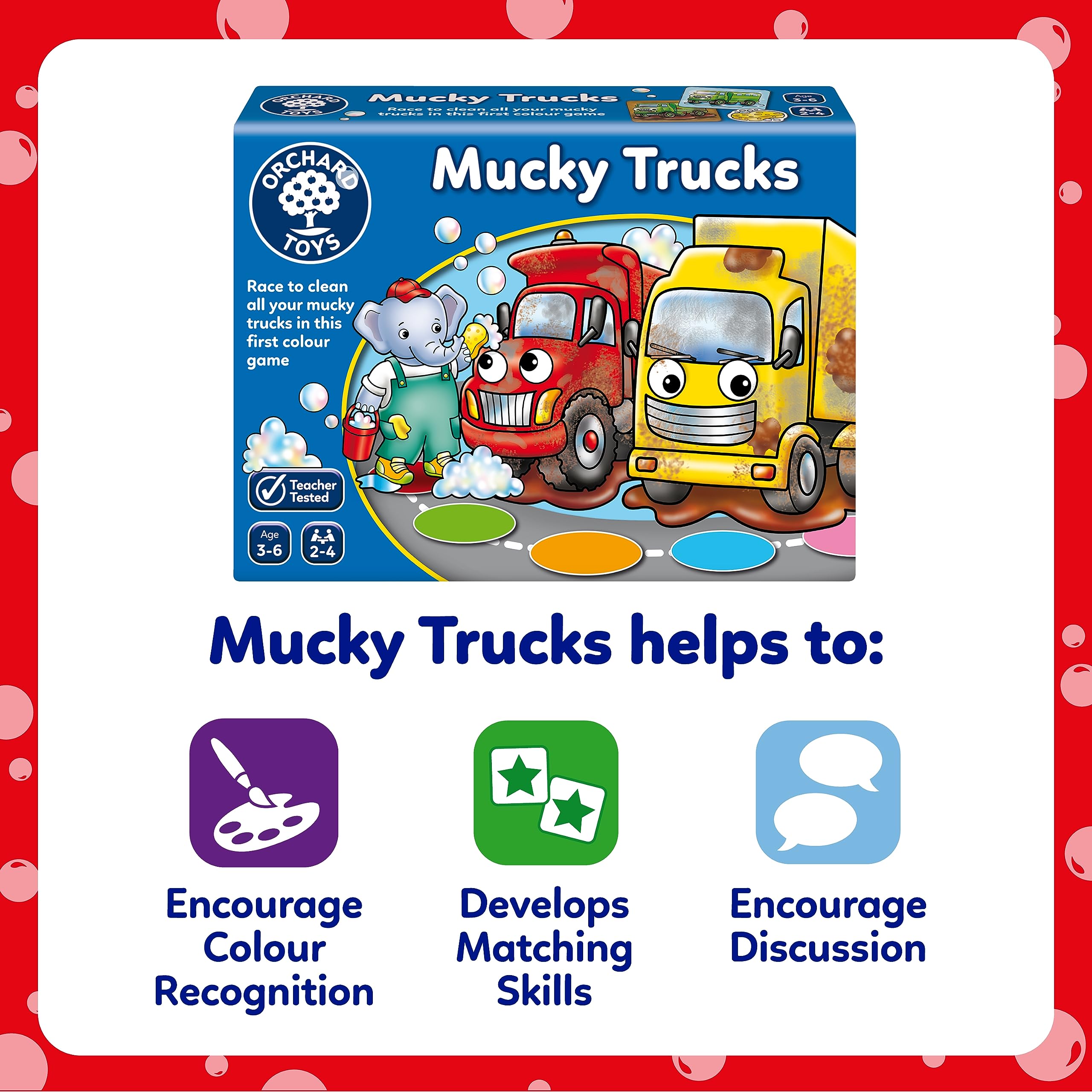 Orchard Toys Mucky Trucks Game - Colour Matching for Ages 3-6 | 2-4 Players 6