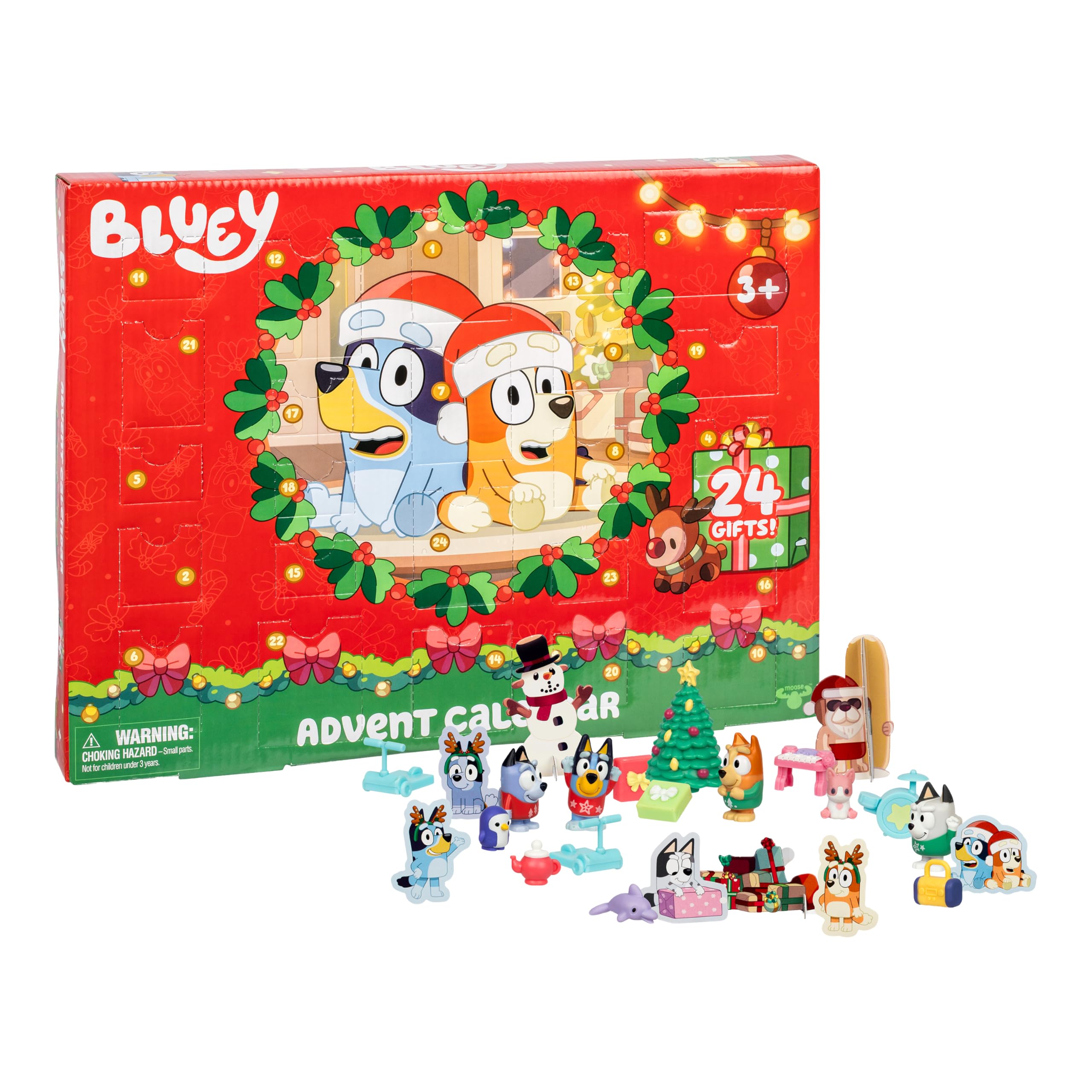 Bluey Advent Calendar - 24-Day Christmas Countdown with Mini Figures & Accessories