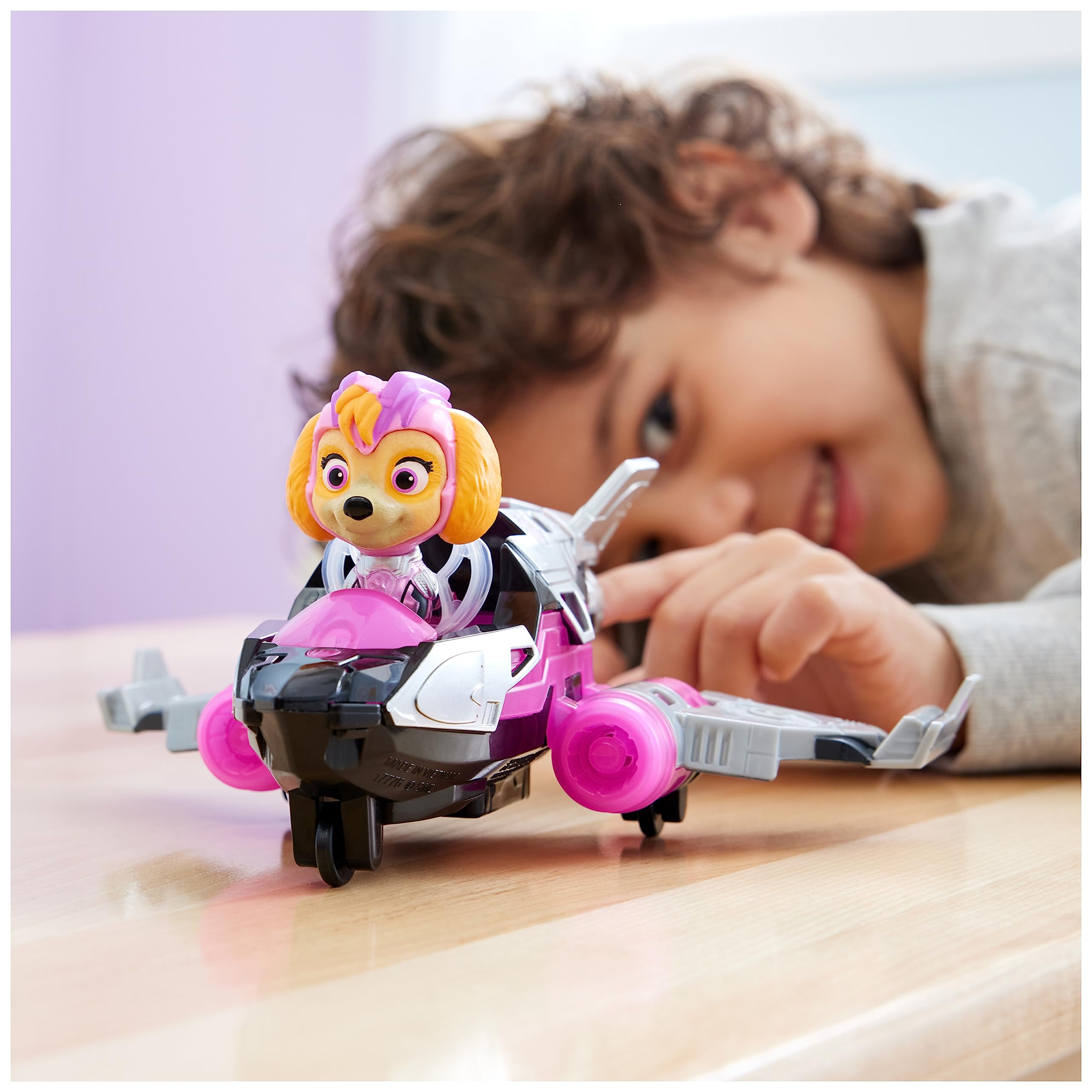 PAW Patrol: The Mighty Movie Skye's Rescue Jet with Light-Up Action Figure, Lights & Sounds - Kids' Toy for Ages 3+ 6