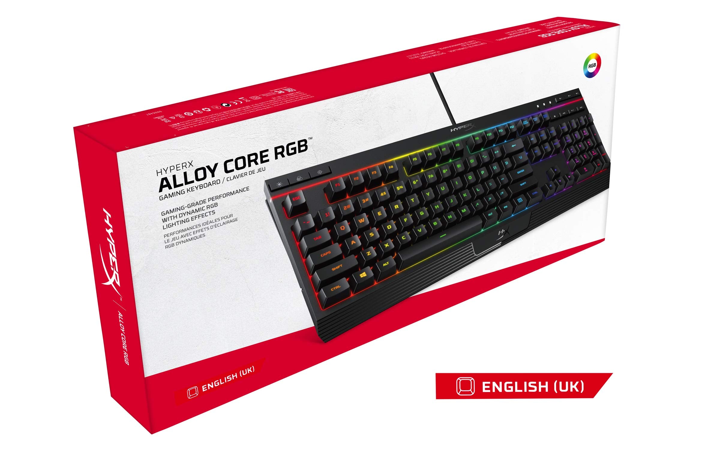 HyperX Alloy Core RGB Gaming Keyboard - Backlit, RGB, Spill Resistant | Plastic