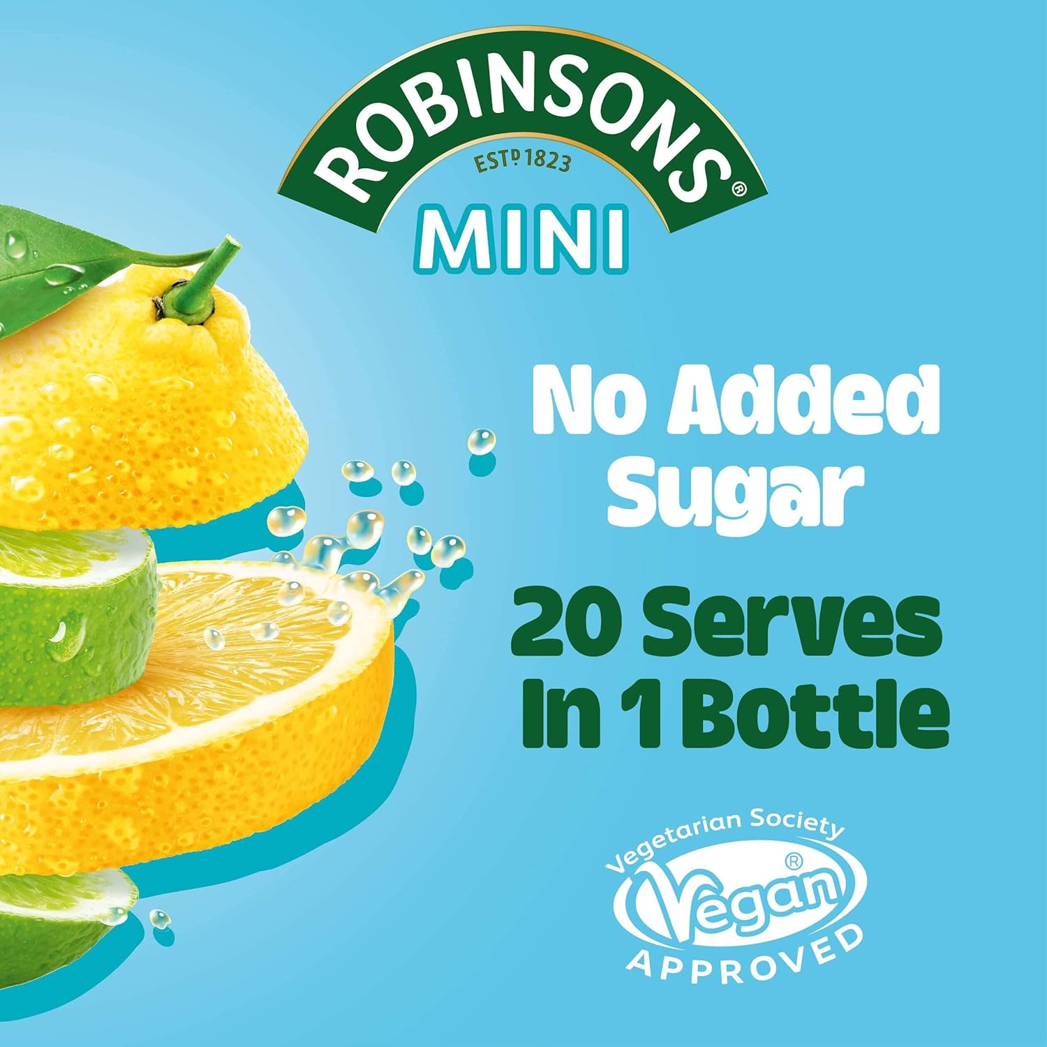 Robinsons Mini – Ohne Zuckerzusatz – Kalorienarm – Zitronen- und Limetten-Fruchtsaftkonzentrat – Ergibt 20 Getränke 4
