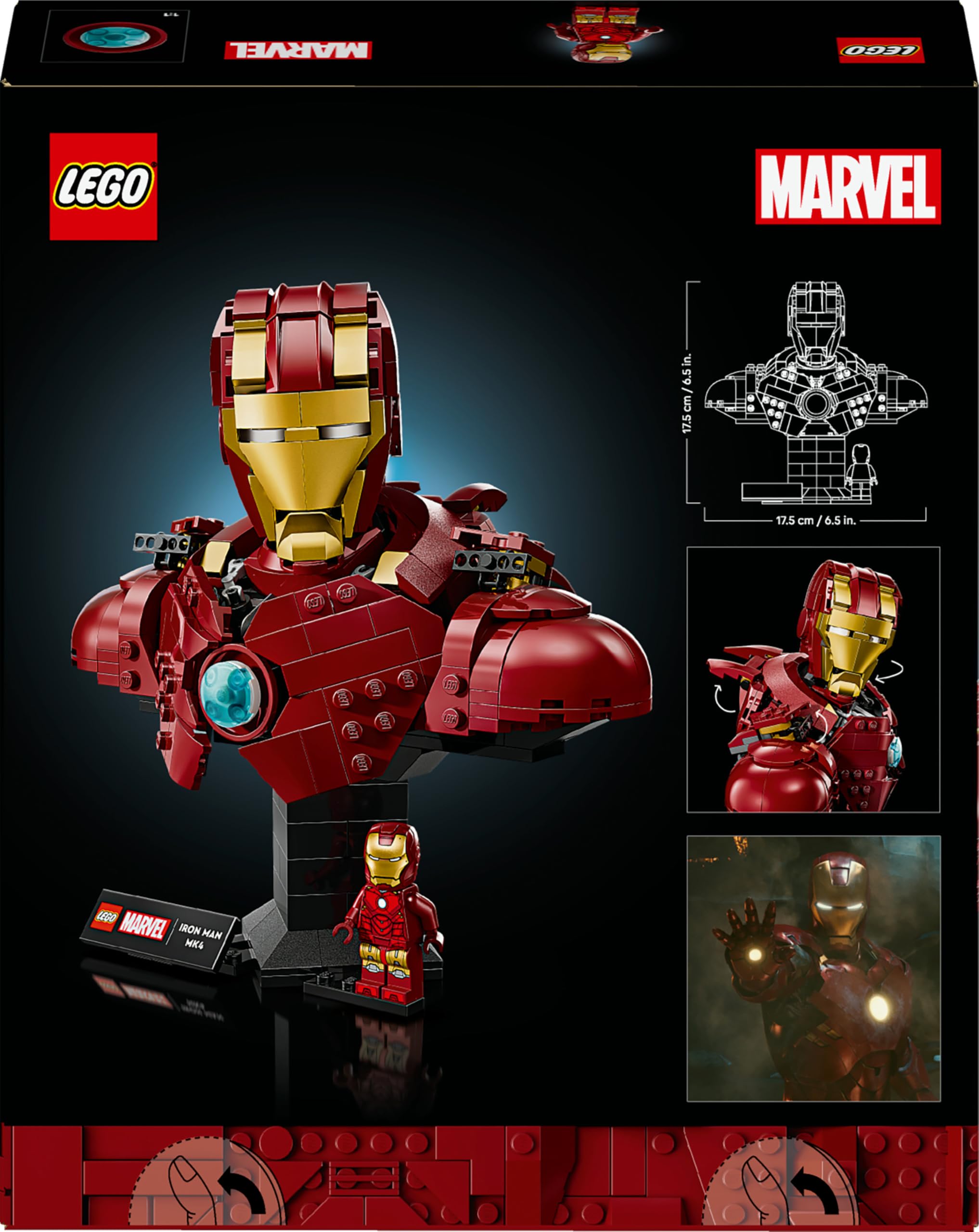 LEGO Marvel Iron Man MK4 Bust - Buildable Display Model for Adults 5