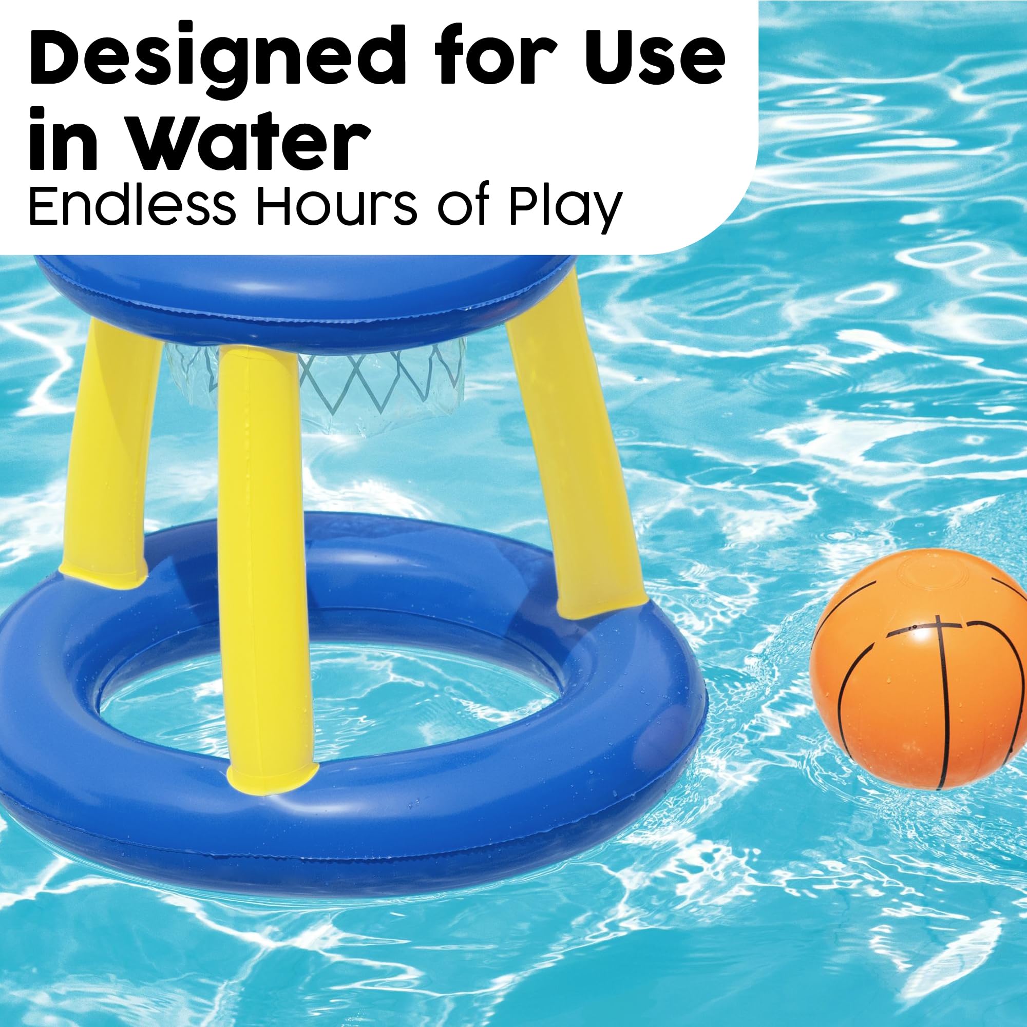 Bestway Splash N Hoop Inflatable Basketball Pool Game - Floating Water Toy for Kids 3+ 13
