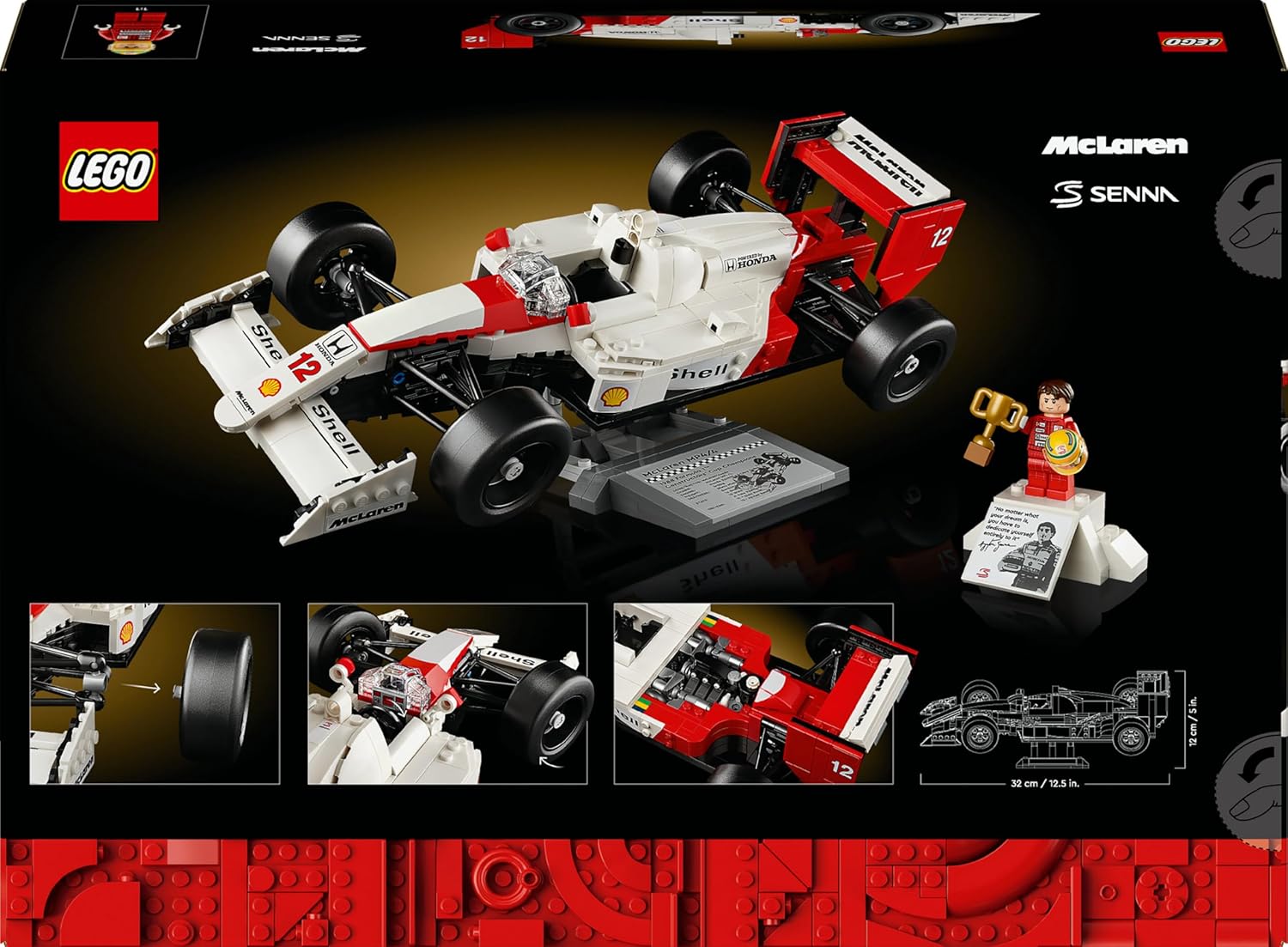 LEGO Icons McLaren MP4/4 & Ayrton Senna - F1 Model Car Building Set for Adults 3