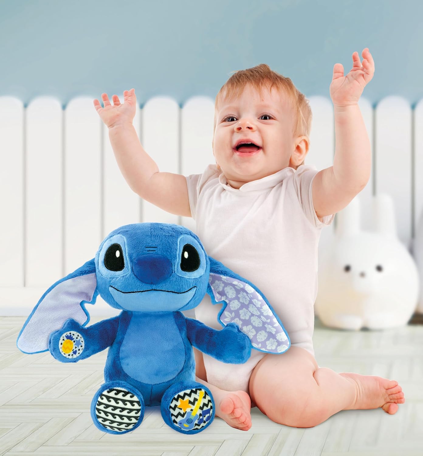 Clementoni Disney Baby Stitch Musical Plush - Educational Electronic Toy for Toddlers, 0 Months & Up 5
