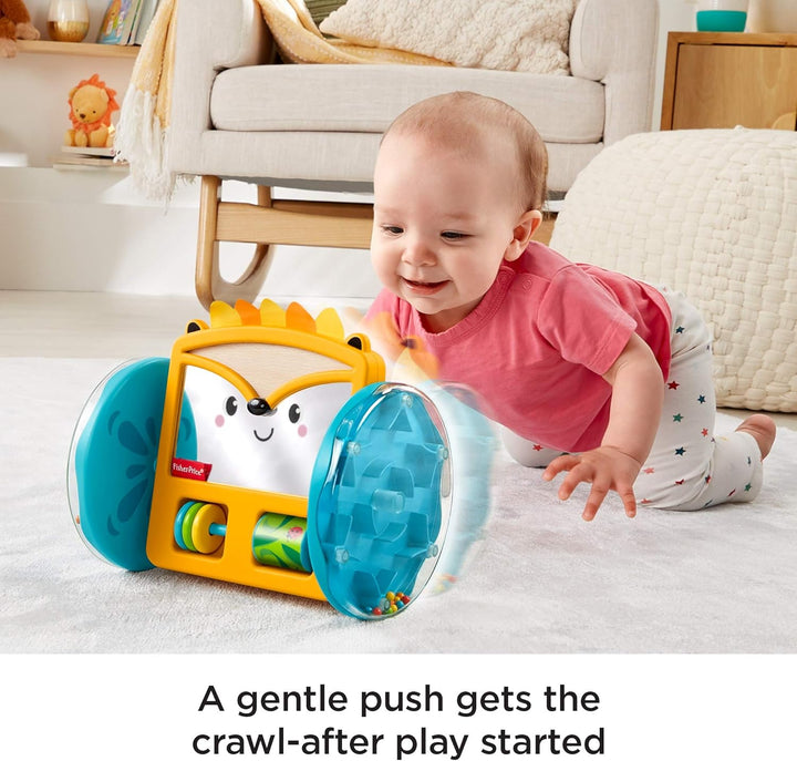 Fisher-Price Play & Crawl Hedgehog Mirror - Tummy Time, Crawling, and Sensory Toy for Babies 3 Months & Up