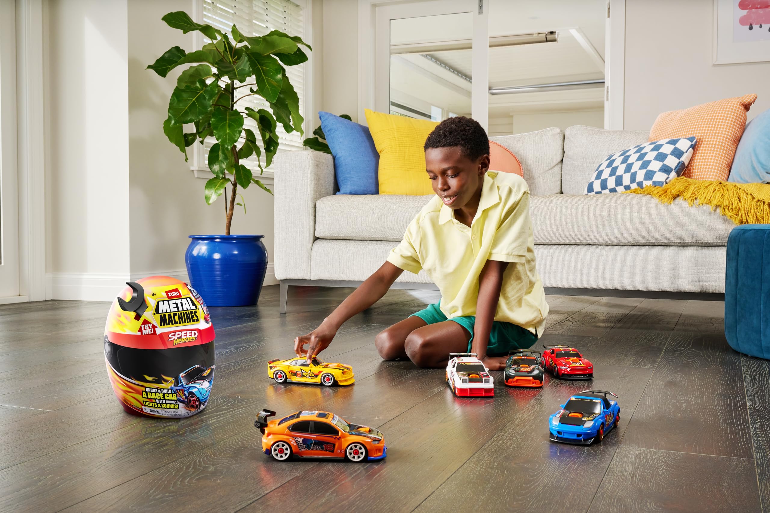 Metal Machines Speed Heroes (Silver) - 20+ Surprises, Buildable Race Car Playset 6