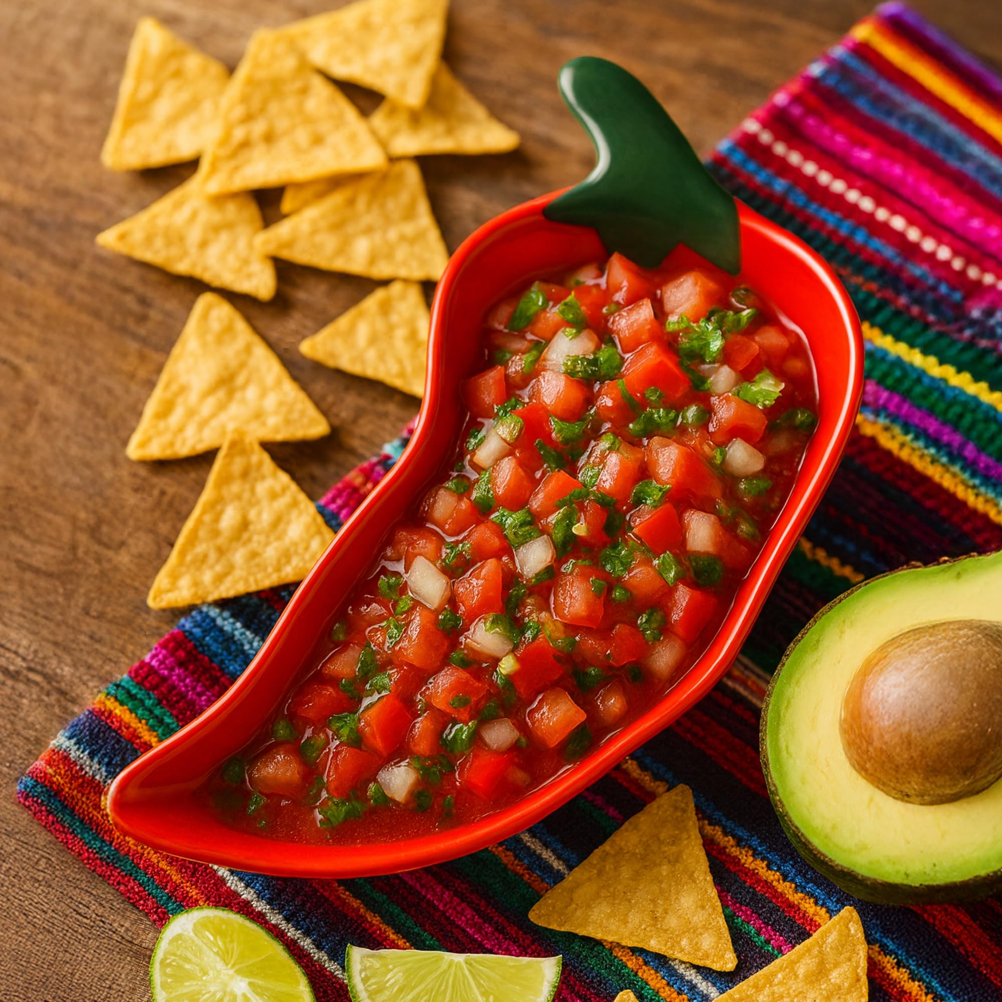 Hot Sauce Gift Set - Mild Green Chilli & Habanero Sauce Duo with Chilli Shaped Dipping Dish 9