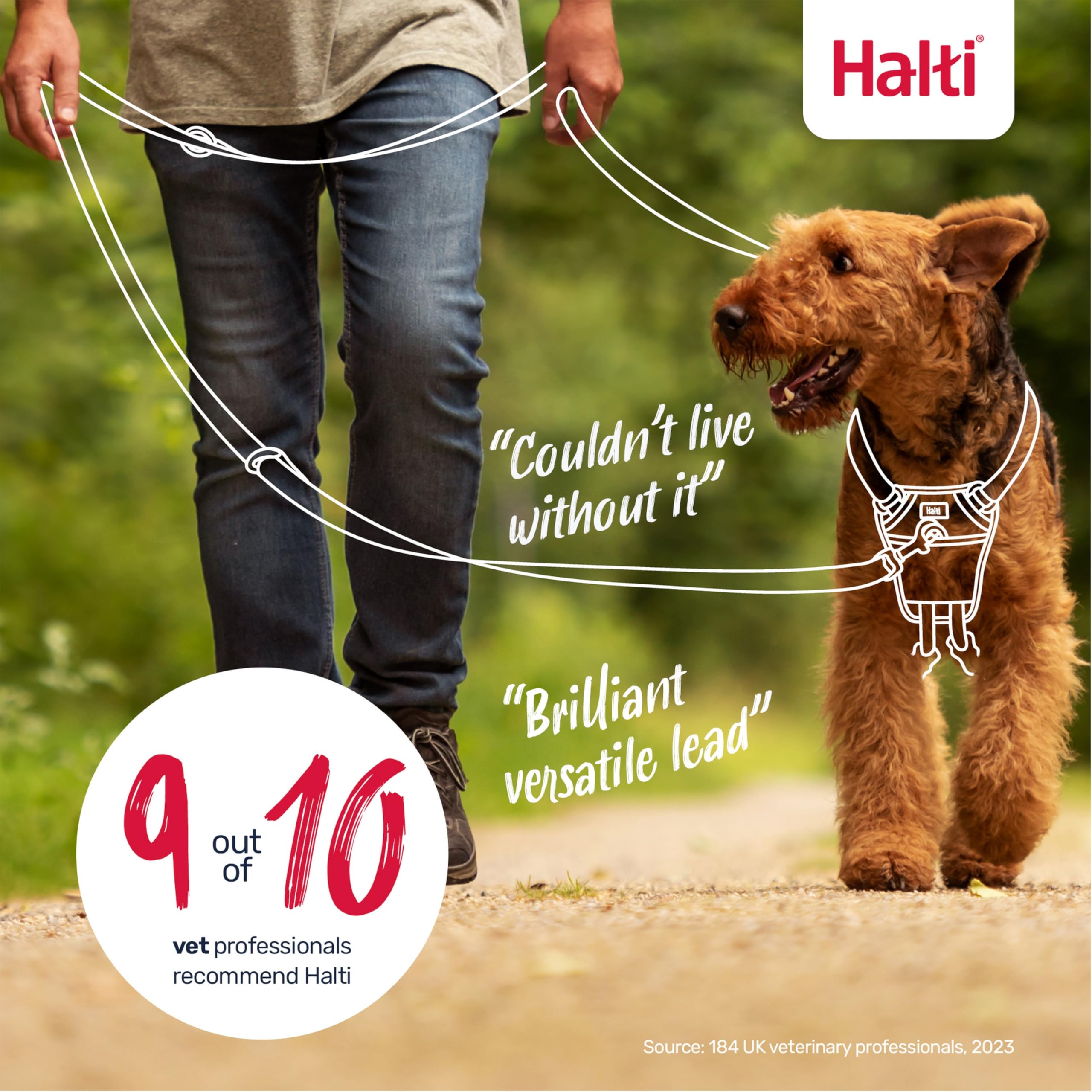 Halti Training Lead - 7 Versatile Uses | Durable Polyester Webbing | Size Large Cobalt Blue 6