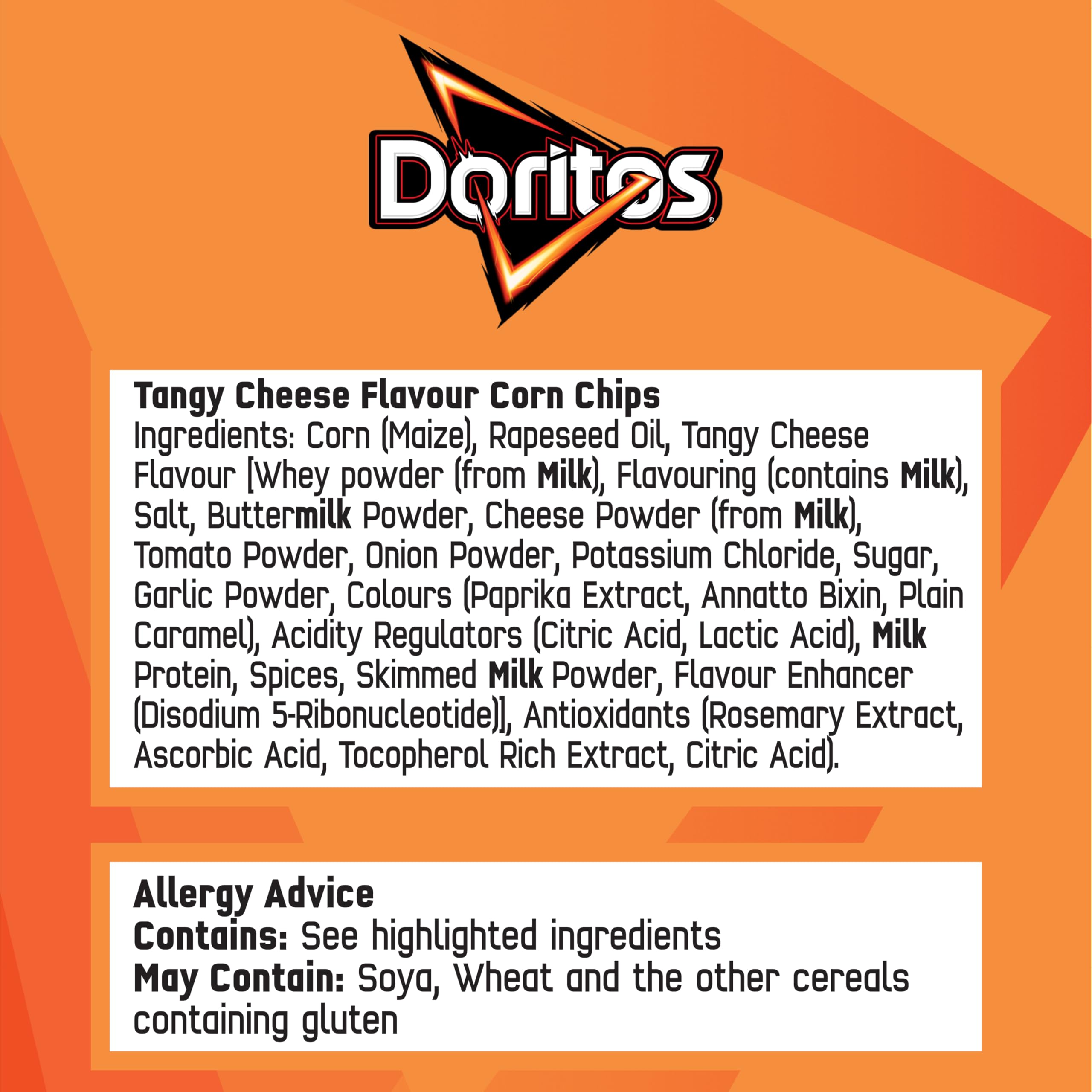 Doritos Tangy Cheese Flavour Tortilla Chips Sharing Bag 180g 3