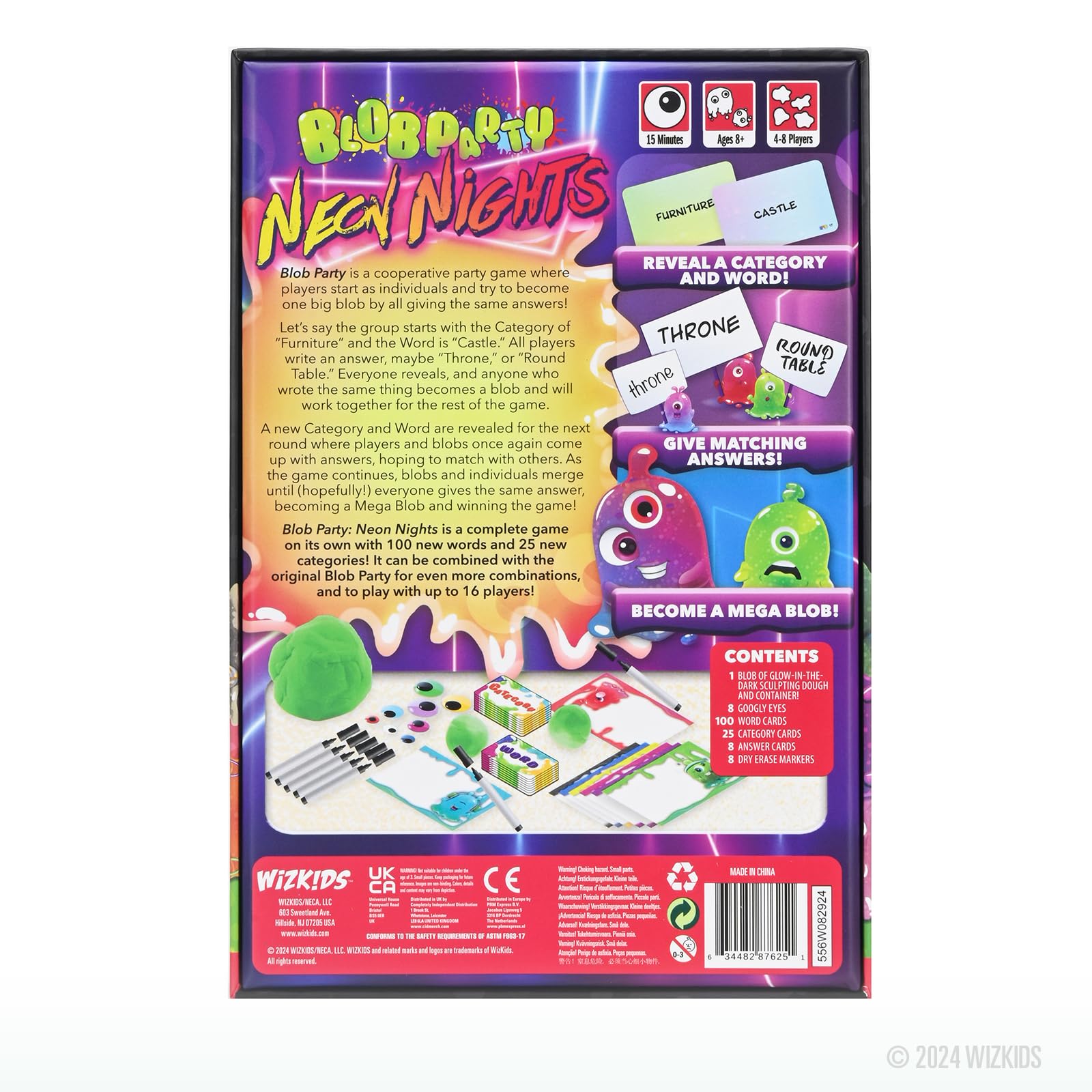 Blob Party: Neon Nights - Co-op Party Game with Glow-in-the-Dark Dough 8