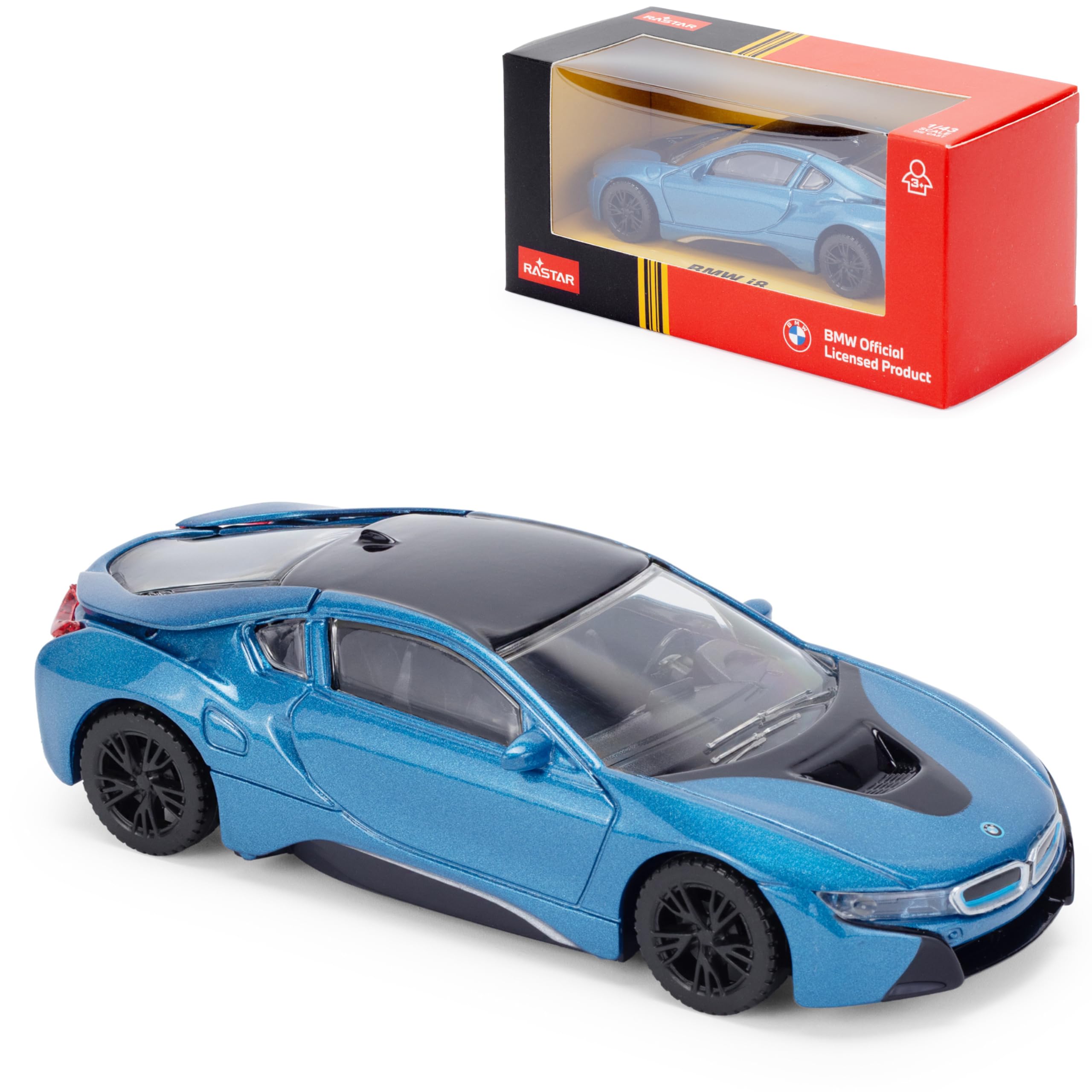 CMJ BMW i8 1:43 Scale Die-Cast Model Car - Blue | Detailed Collector's Edition