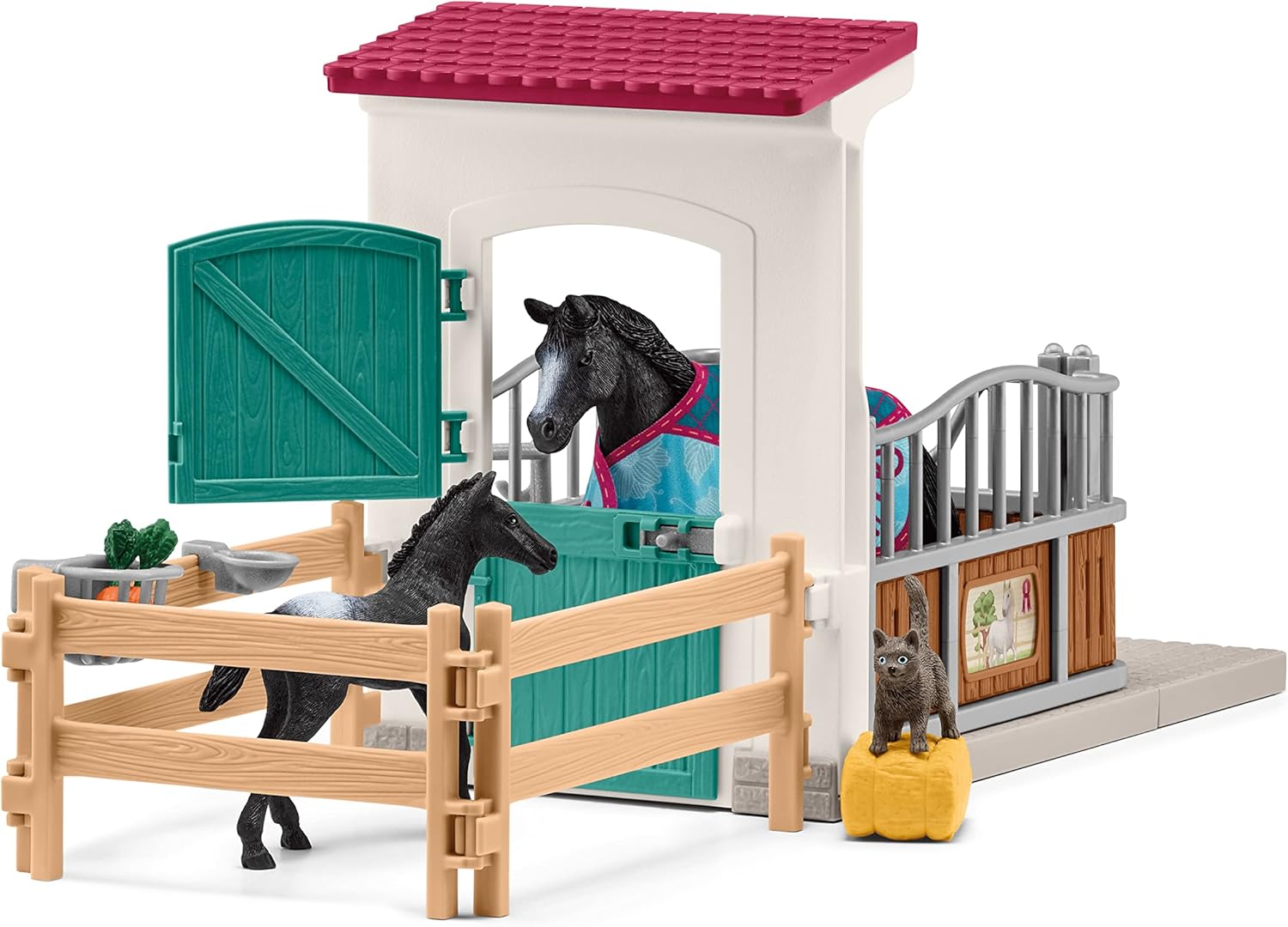 SCHLEICH Horse Box with Mare and Foal - 34-Piece Horse Club Playset for Kids 5-12 5