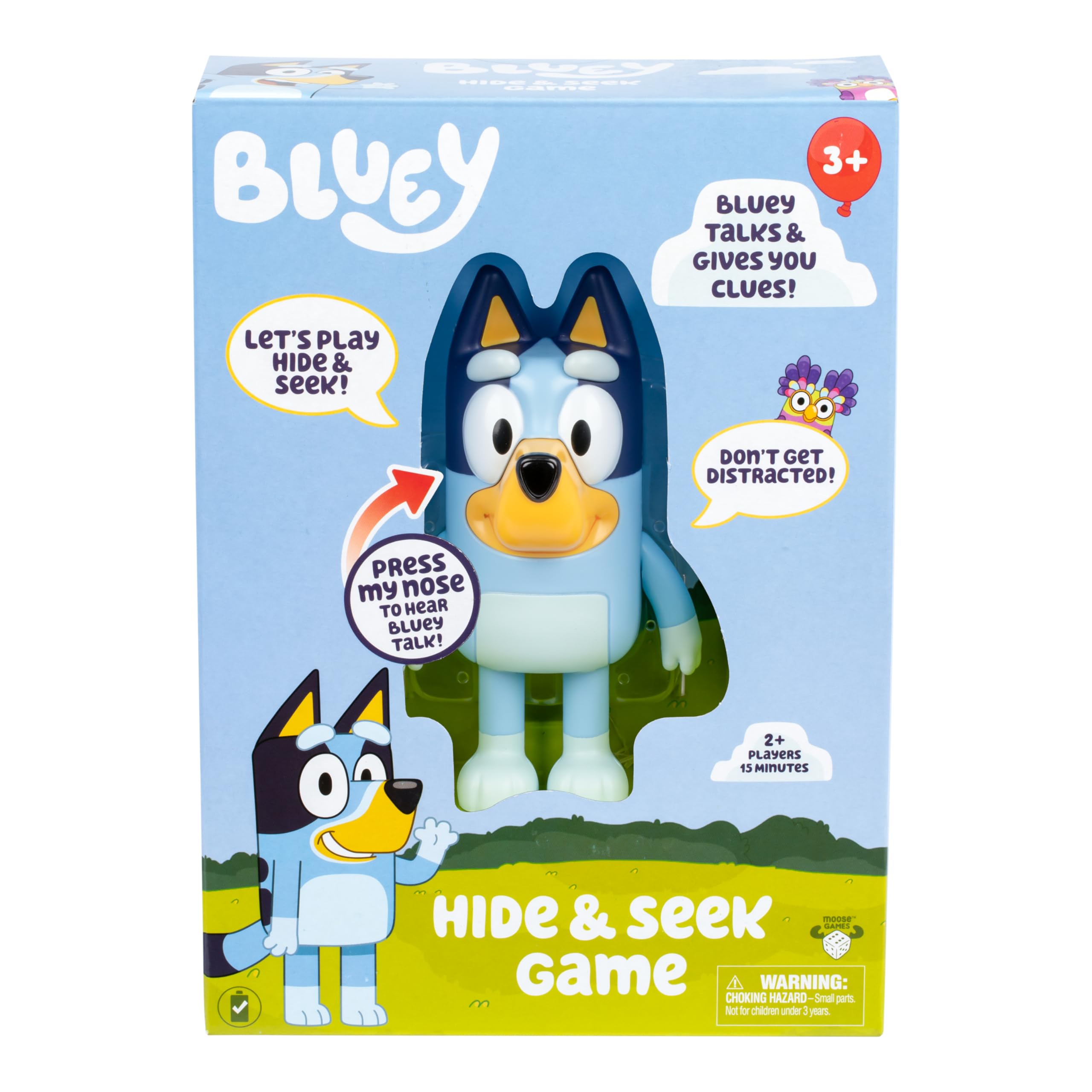 Bluey Hide & Seek Game - Interactive Electronic Figure with Sound and Dance Mode for Kids 3+