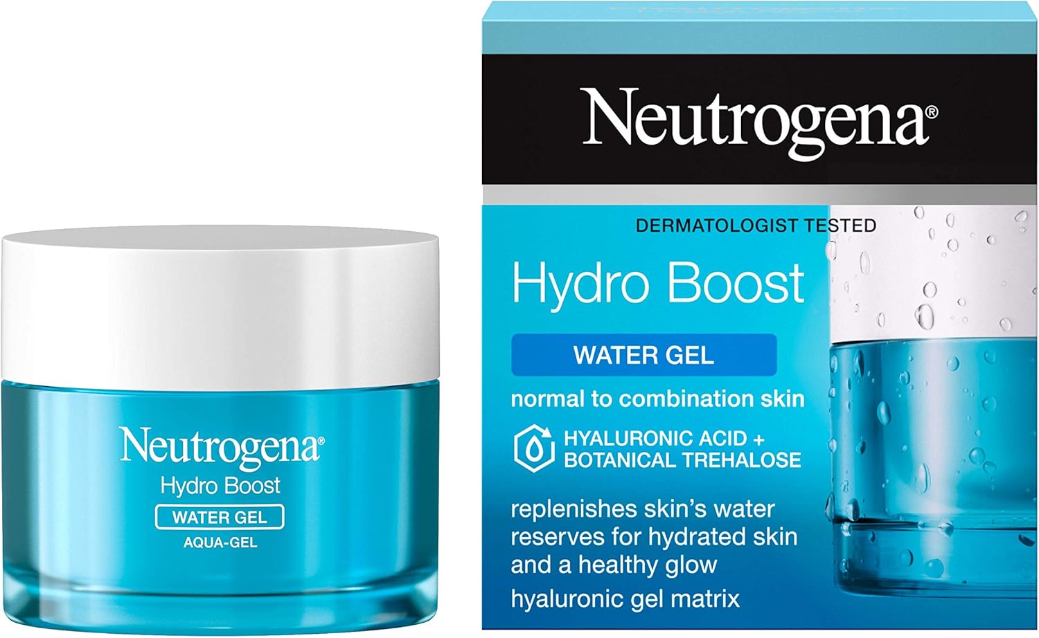 Neutrogena Hydro Boost Water Gel Moisturiser with Hyaluronic Acid & Trehalose (50 ml)