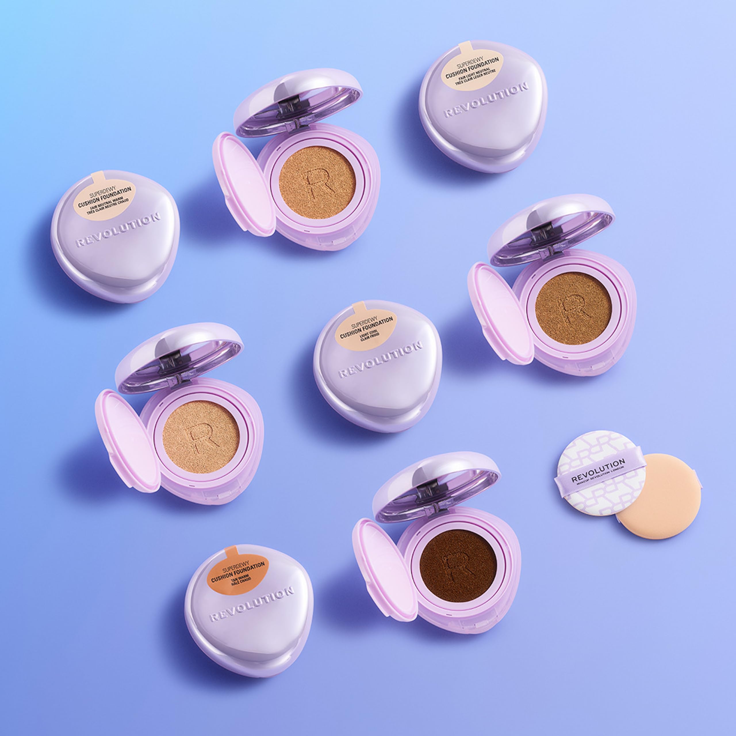 Revolution Beauty London Superdewy Cushion Foundation - Buildable Coverage | Hydrating | Light Cool 5