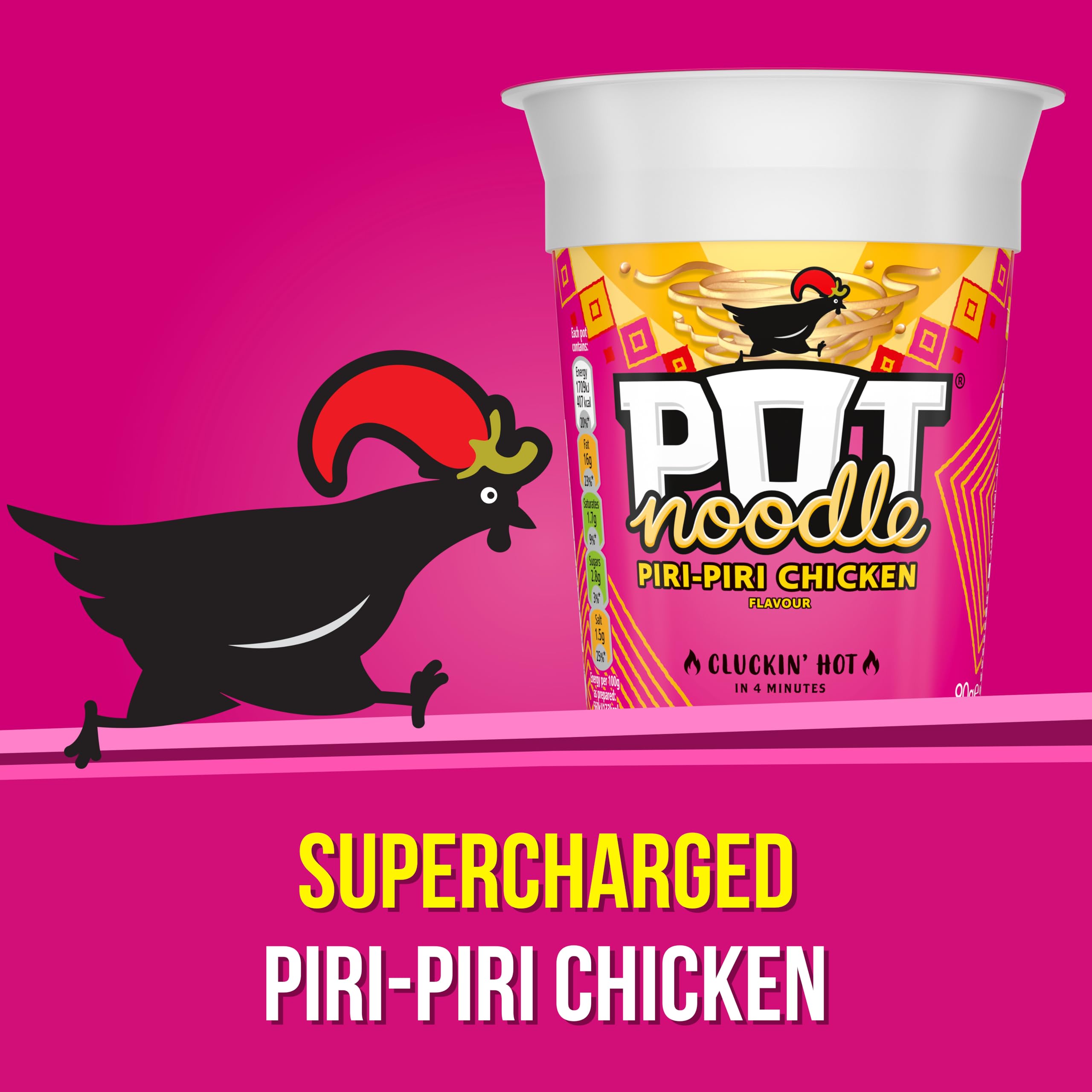 Pot Noodle - Piri-Piri Chicken Instant Noodle Snack, 80g 10