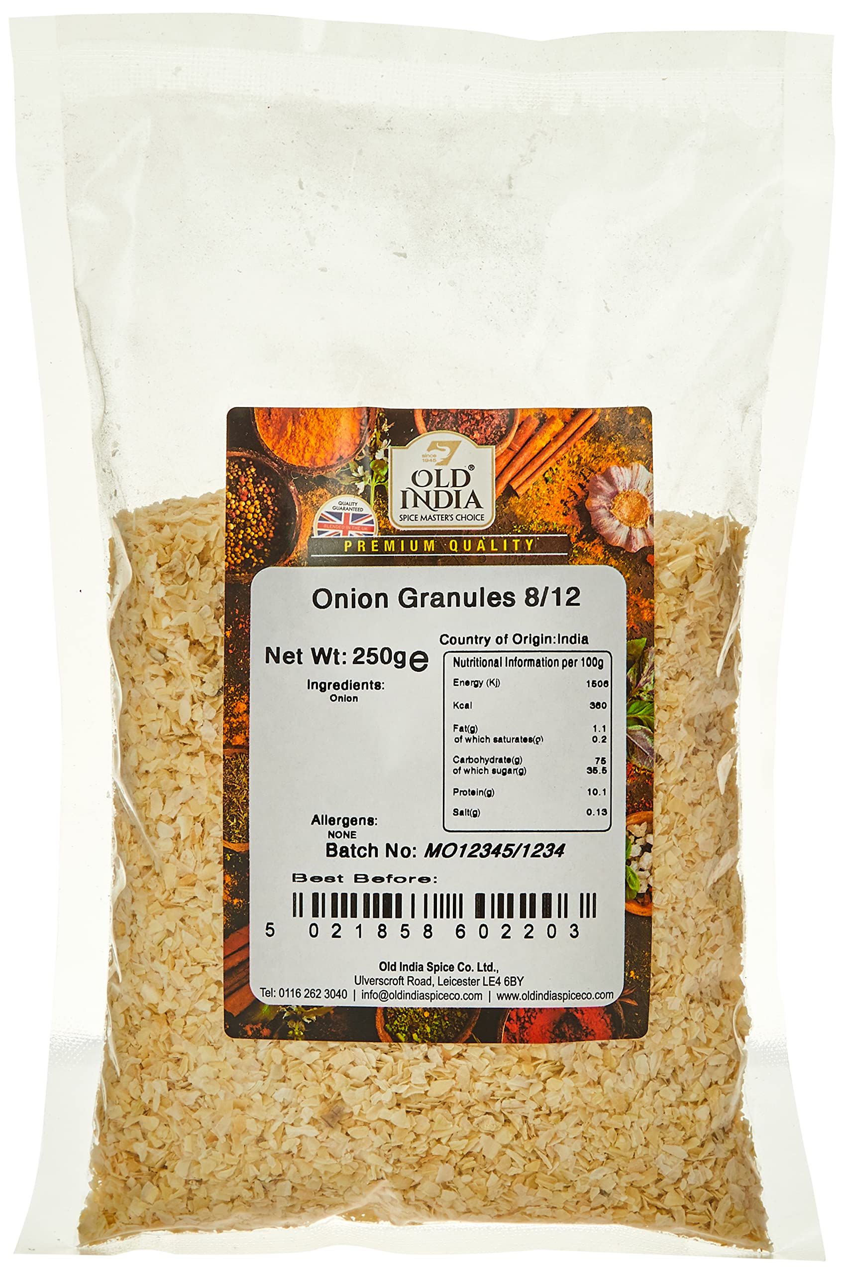Old India Onion Granules 8/12 250g