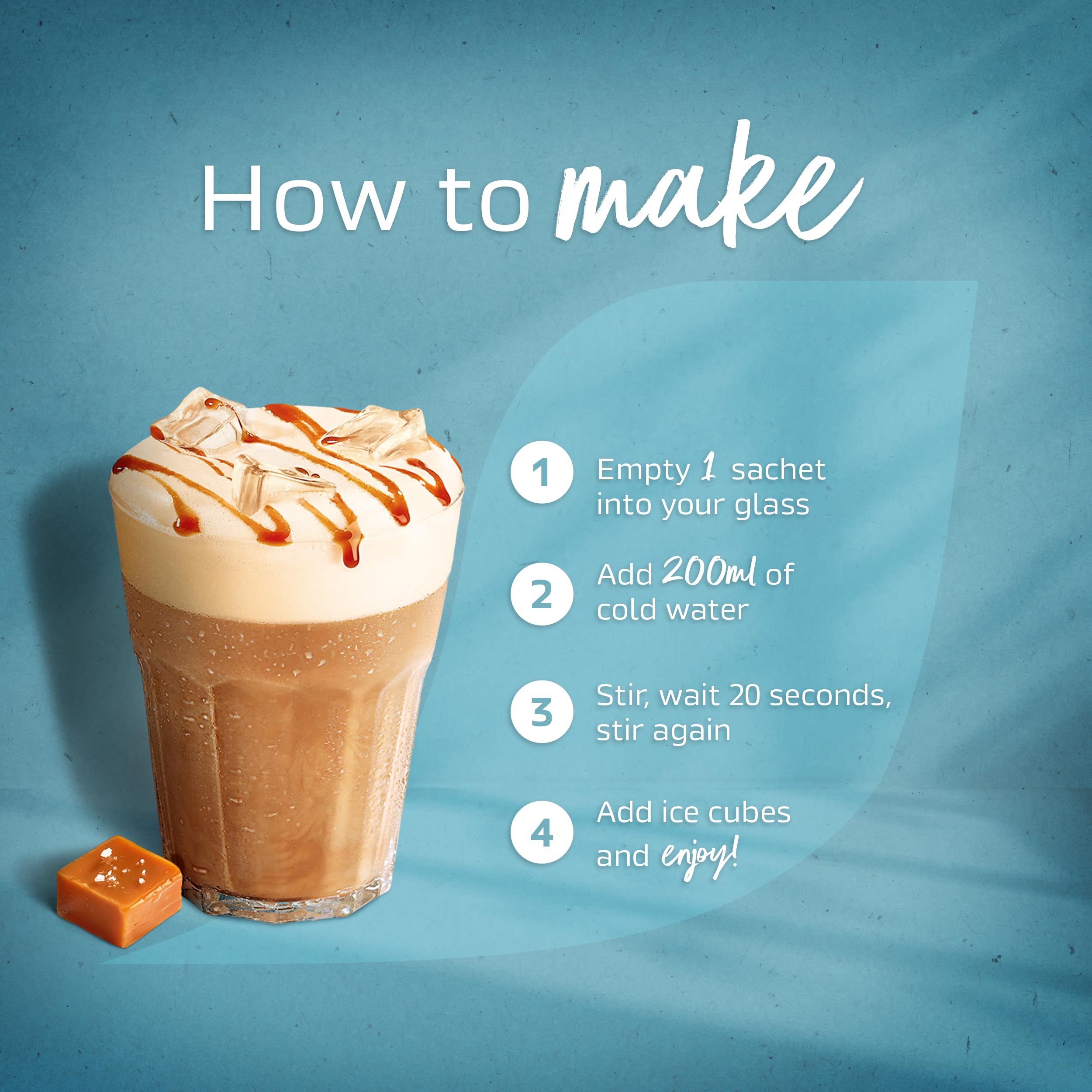 NESCAFÉ Iced Latte Salted Caramel Instantkaffee – 7 Beutel à 14,5 g 3