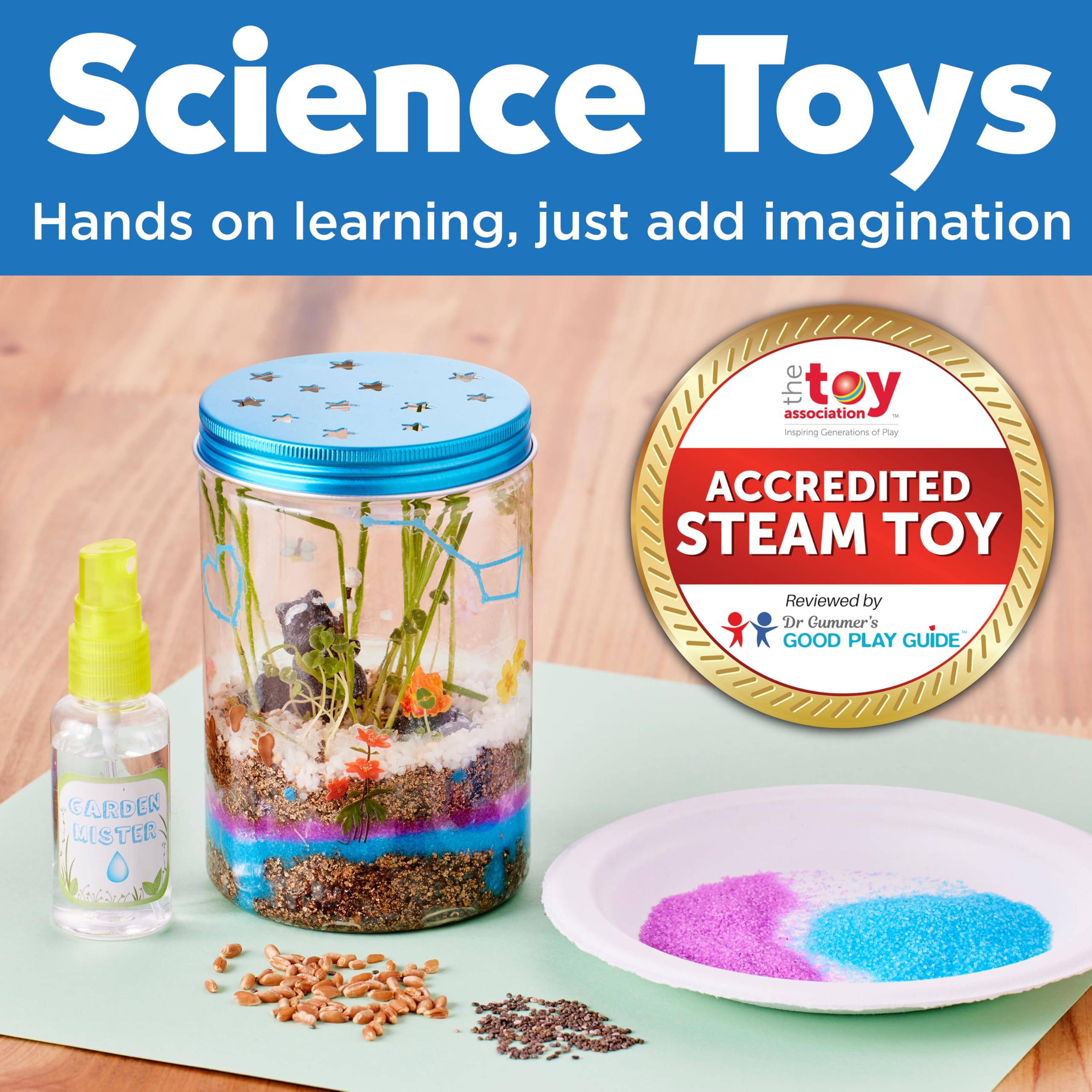 Creativity for Kids Grow 'N Glow Terrarium Kit - DIY Miniature Garden with Glow-in-the-Dark Stickers 3