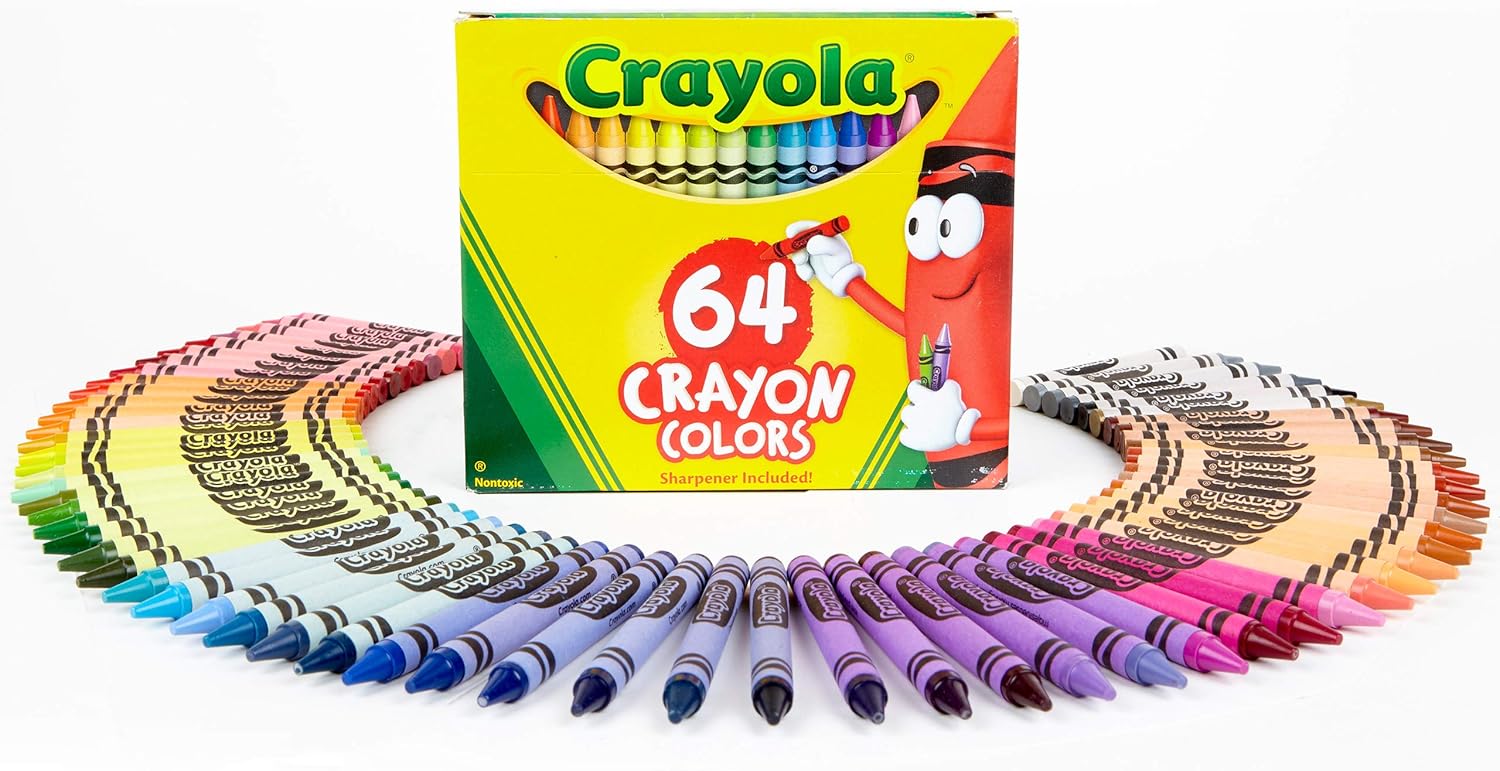 Crayola Crayons 64 ct. - Multicolor Wax Crayons in Flip-Top Box