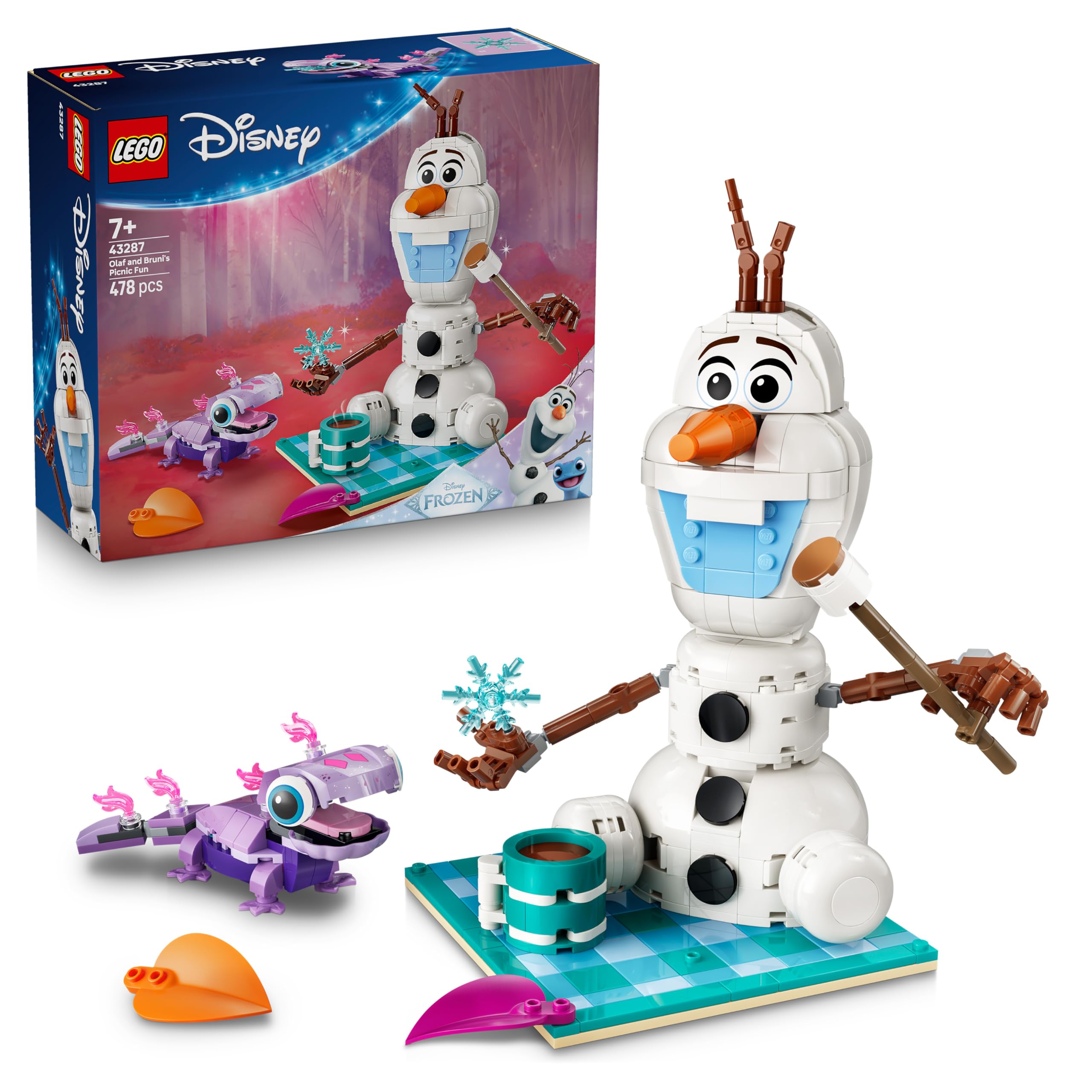 LEGO Disney Olaf and Bruni's Picnic Fun Building Set 43287 | Ages 7+ | 478 Pieces