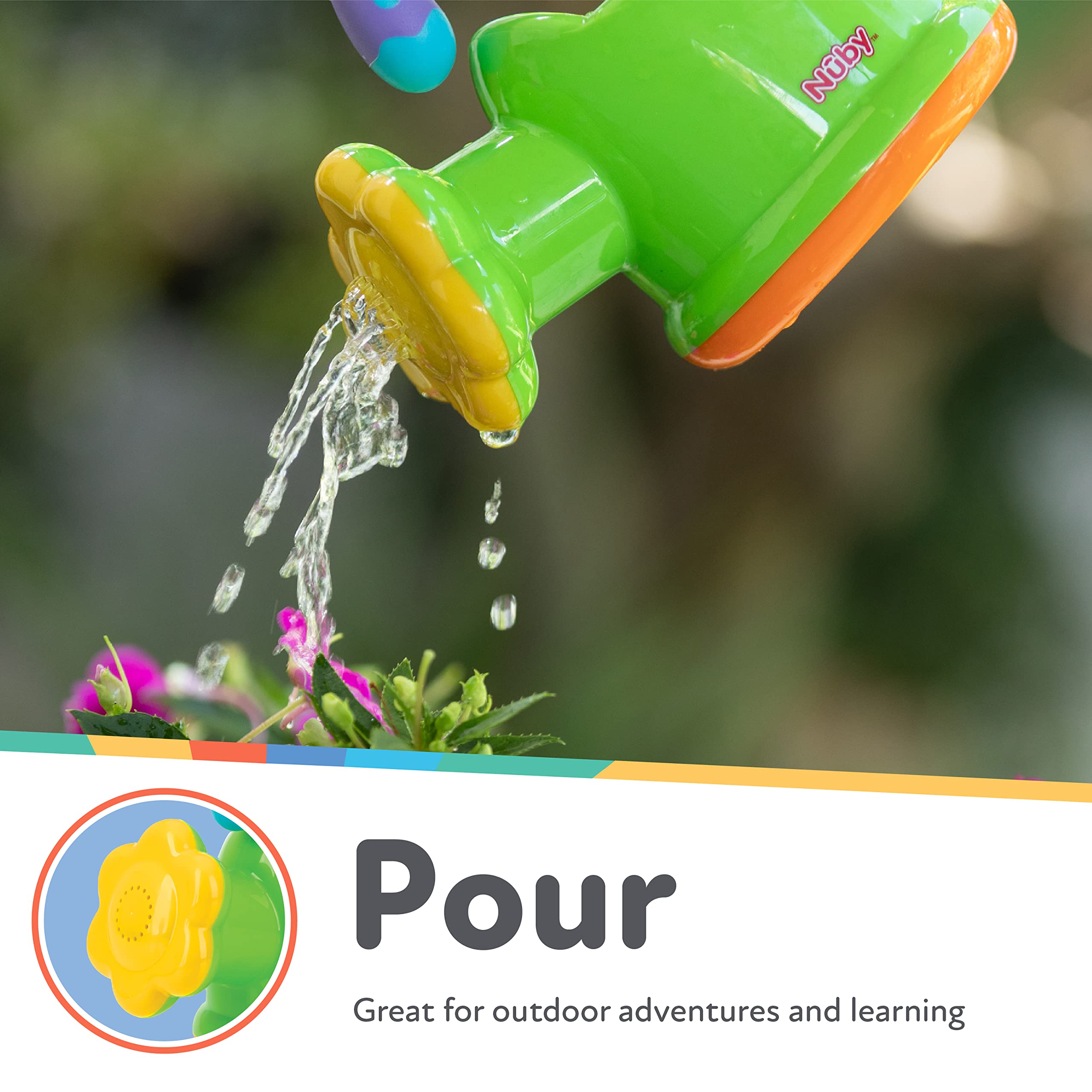 Nuby Fun Watering Can Bath Toy - Sensory Development for Babies 6M+ 12