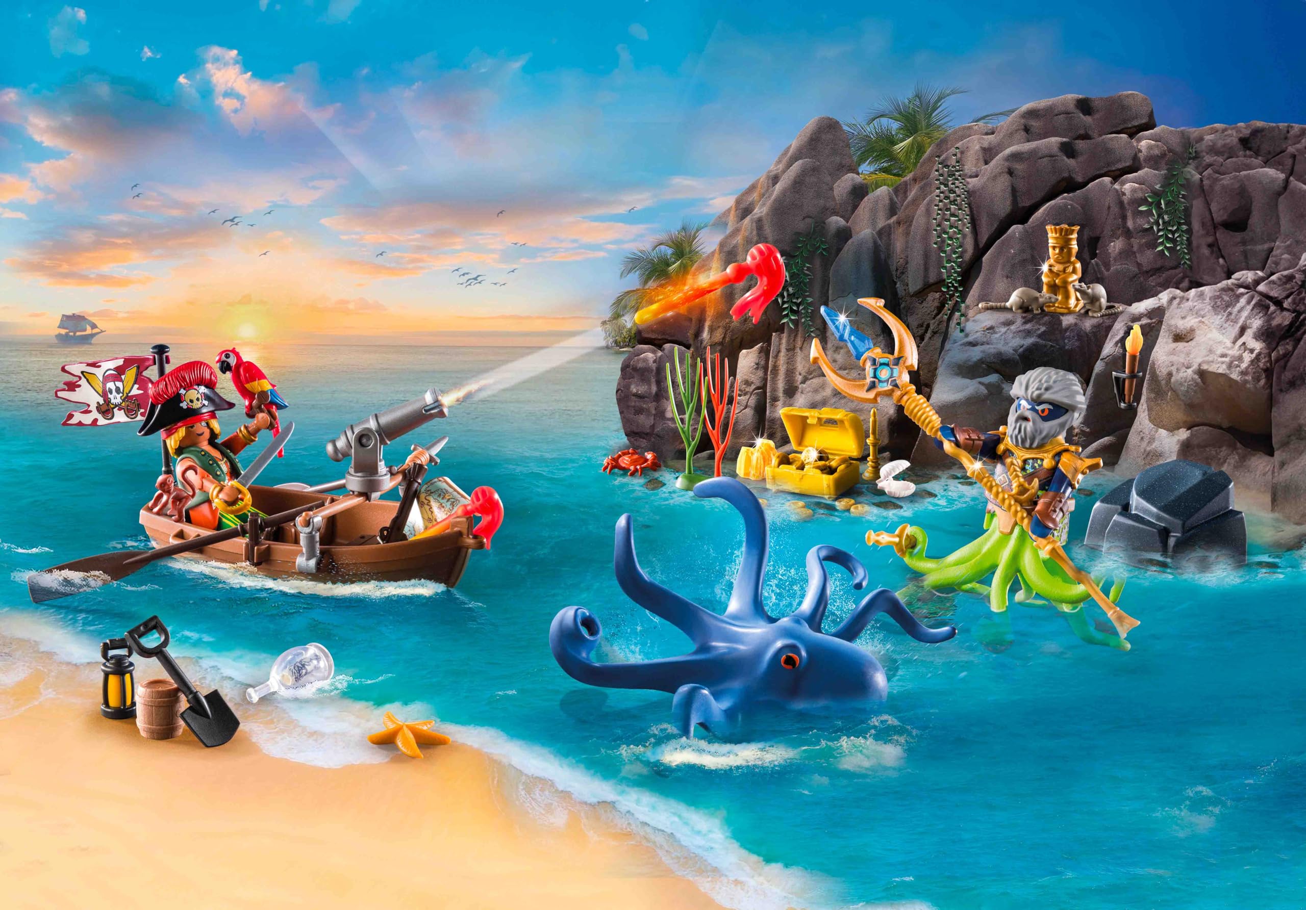 Playmobil 71636 Advent Calendar: Pirates - 24-Day Treasure Hunt Countdown for Kids Ages 4+ 3