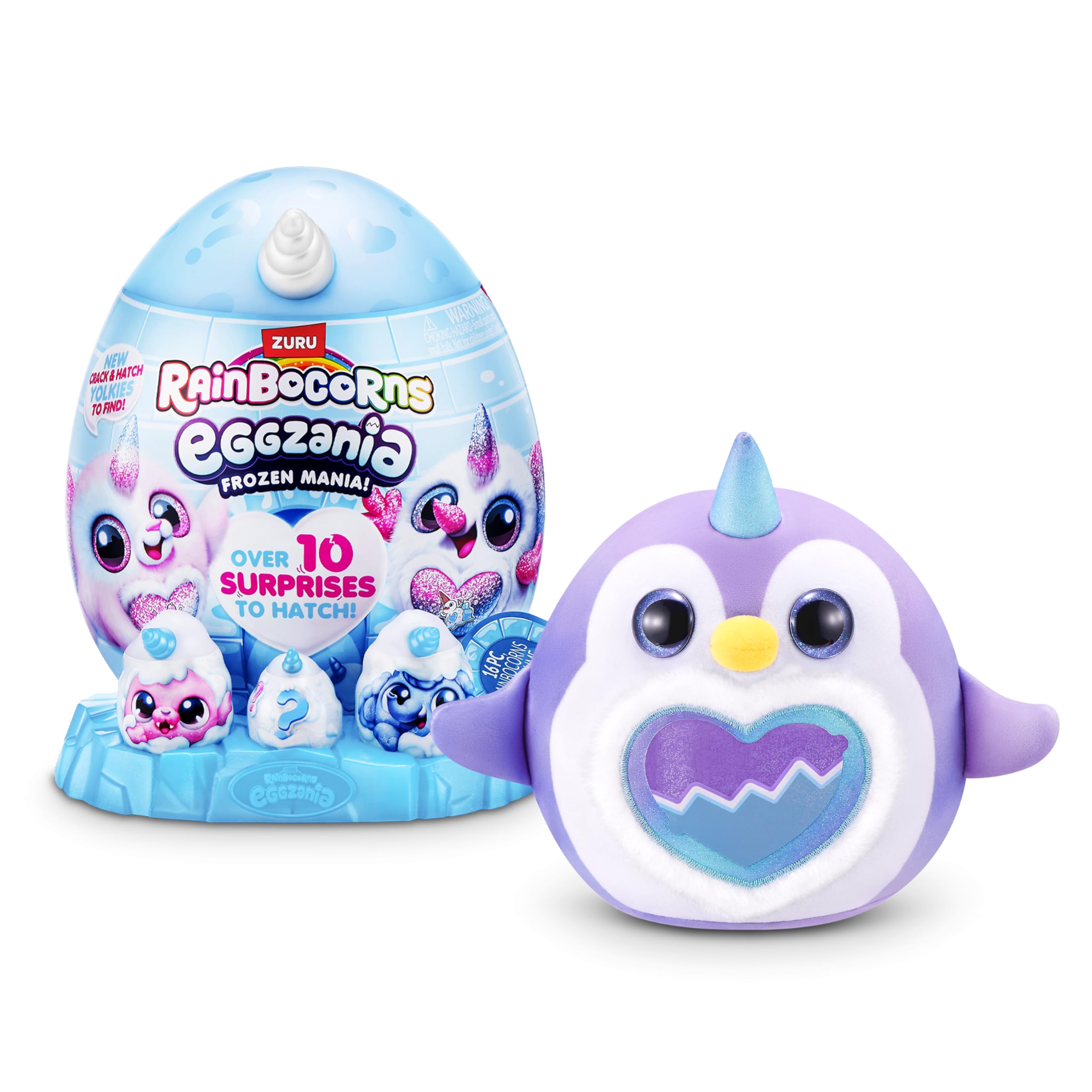 Rainbocorns Eggzania Frozen Mania by ZURU - Collectible Plush Toy for Girls 3+ 5