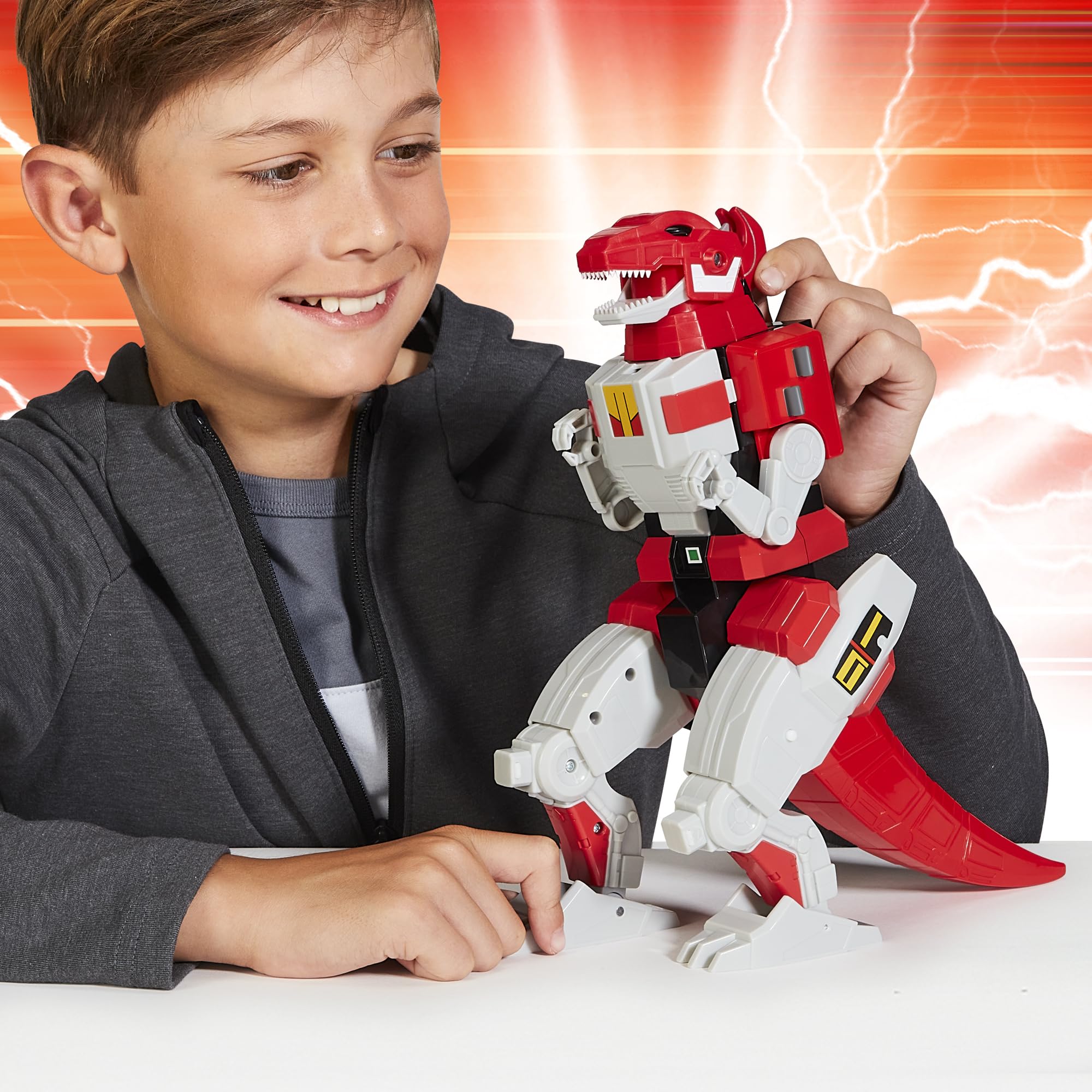 Power Rangers Mighty Morphin Re-Ignition Tyrannosaurus Deluxe Combinable Dinozord - Action Figure for Kids 3