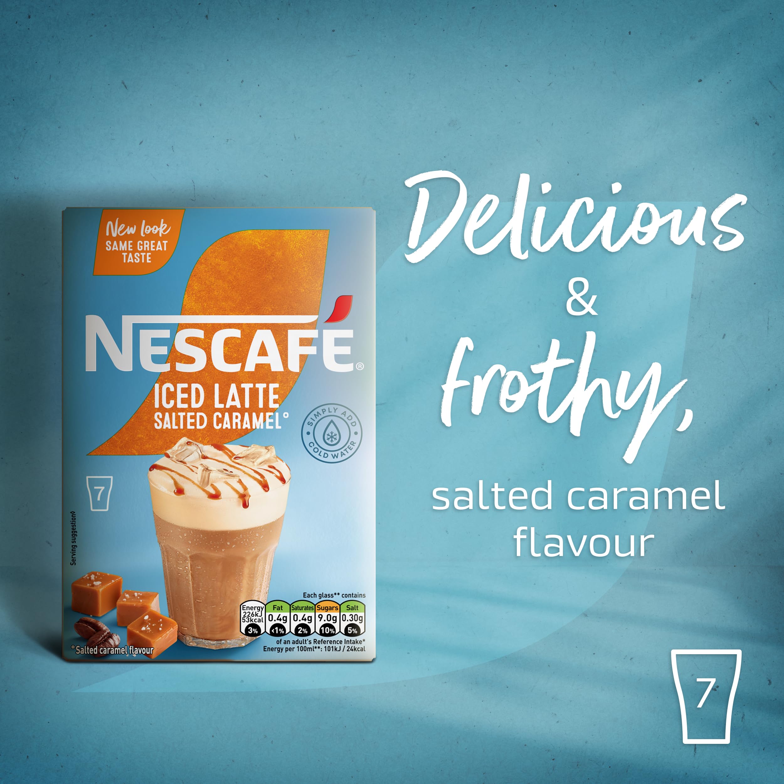 NESCAFÉ Iced Latte Salted Caramel Instantkaffee – 7 Beutel à 14,5 g 4